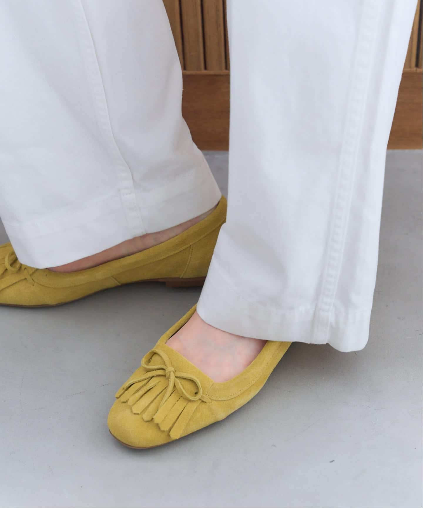 追加》レザーキルトタッセルフラット（フラットシューズ）｜LE TALON