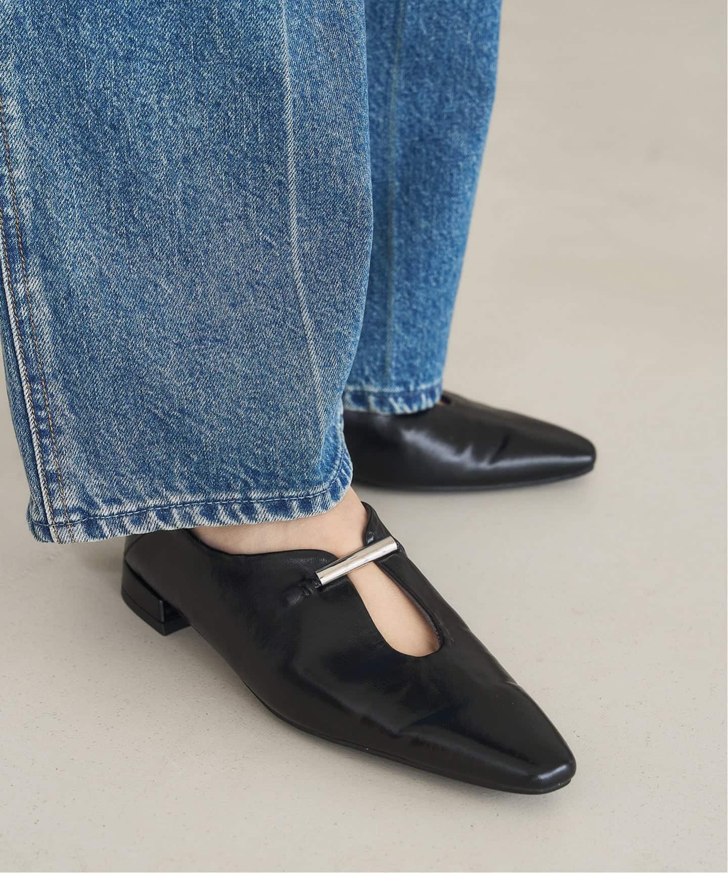 フロントメタルバブーシュ（フラットシューズ）｜LE TALON（ル タロン