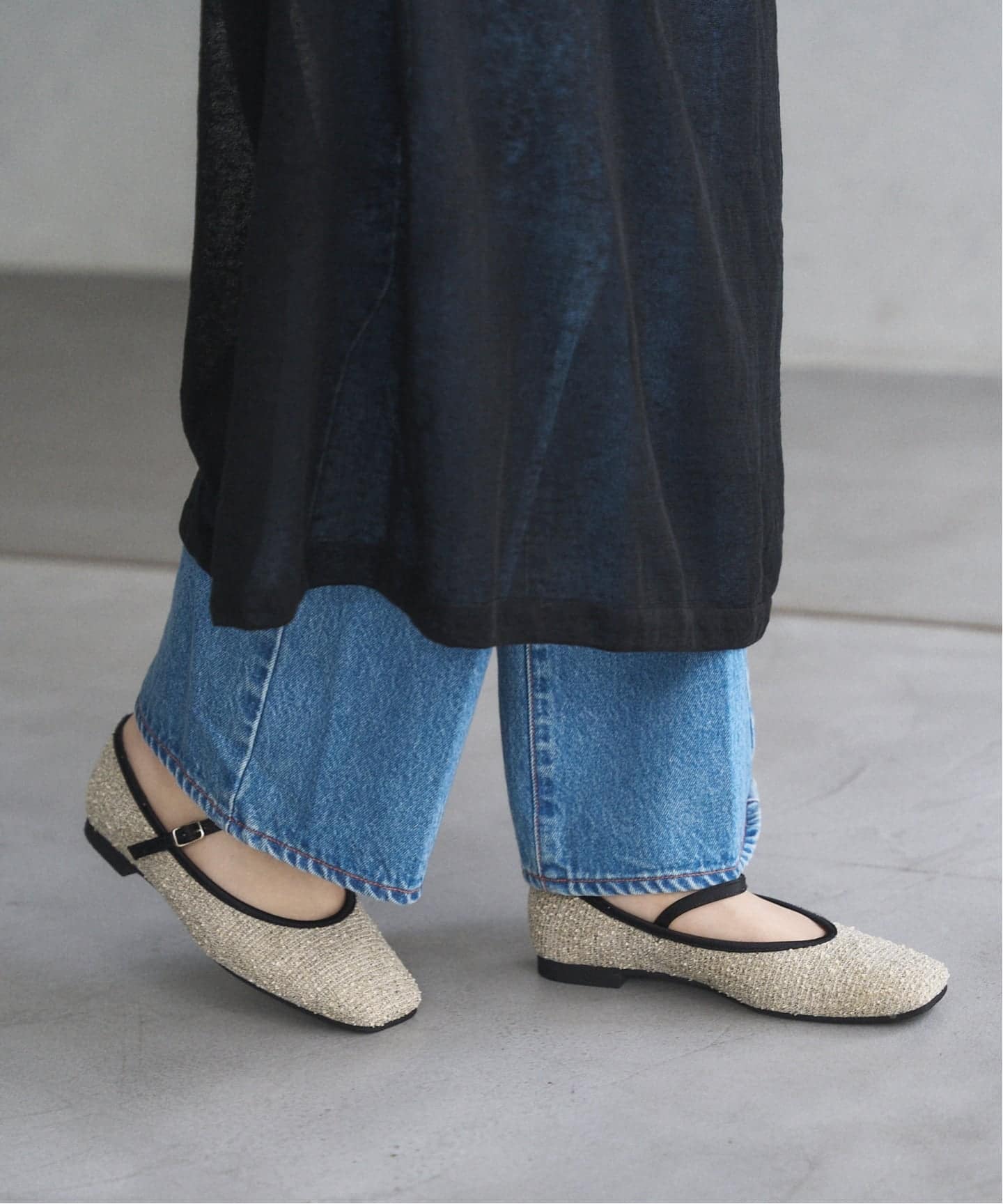 ルタロン　スクエアソフトメリージェーン 24.5センチ　黒 追加予約2》スクエアソフトメリージェーン（フラットシューズ