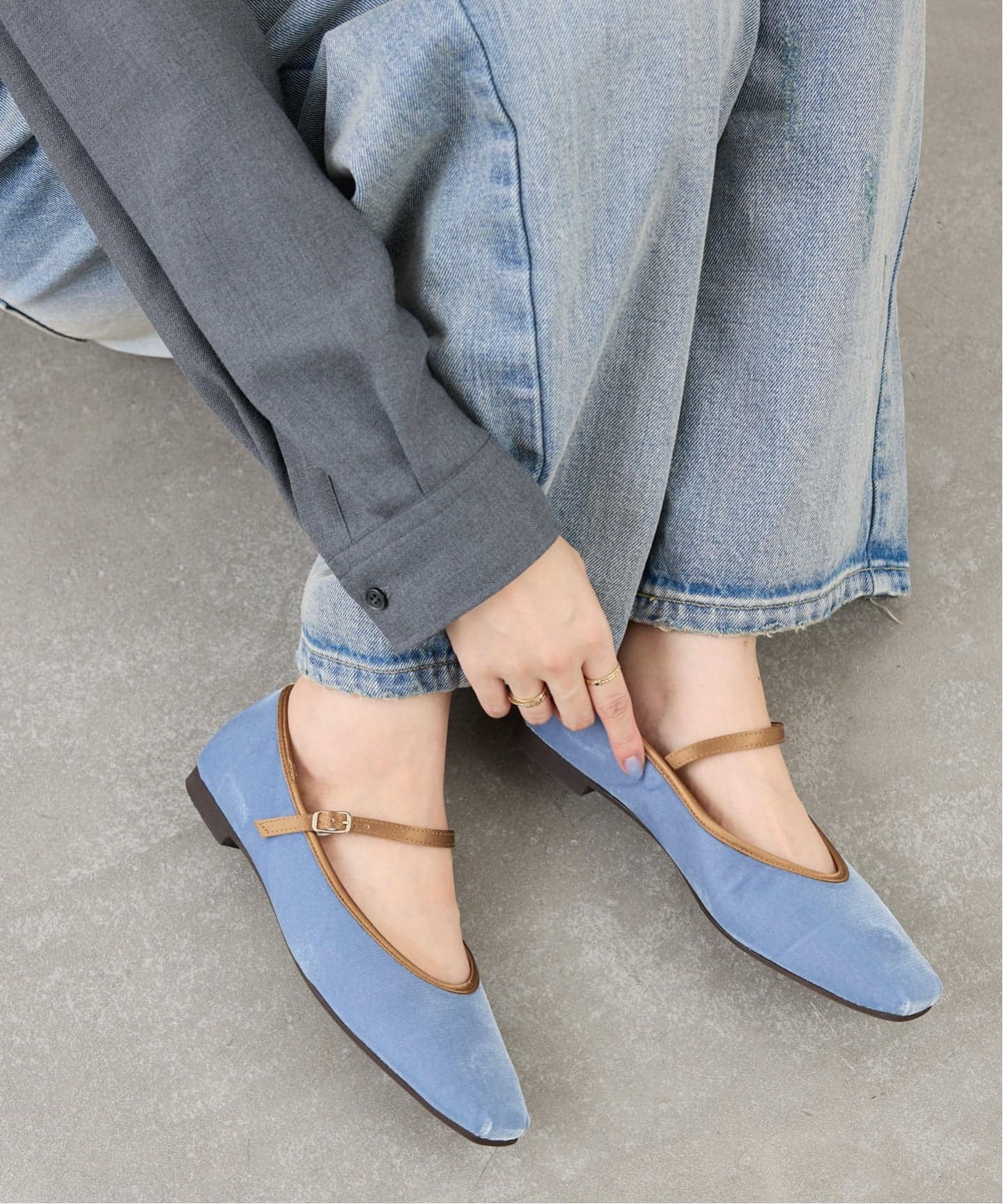 追加2》スクエアソフトメリージェーン（フラットシューズ）｜LE TALON