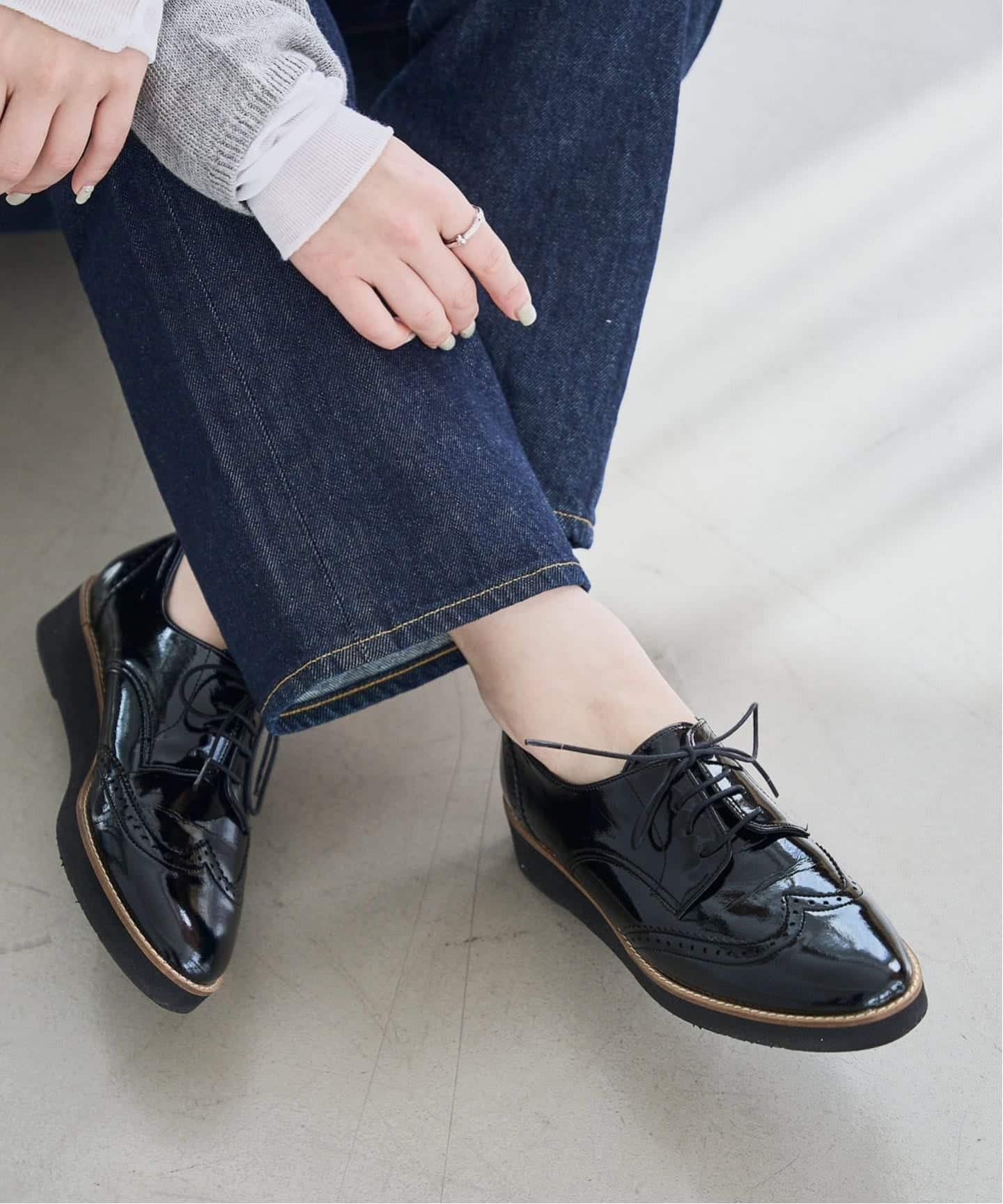 極美品 LE TALON ルタロン 厚底 オックス エナメル ローファー 極美品 LE TALON ルタロン 厚底 オックス エナメル ローファー 25㌢