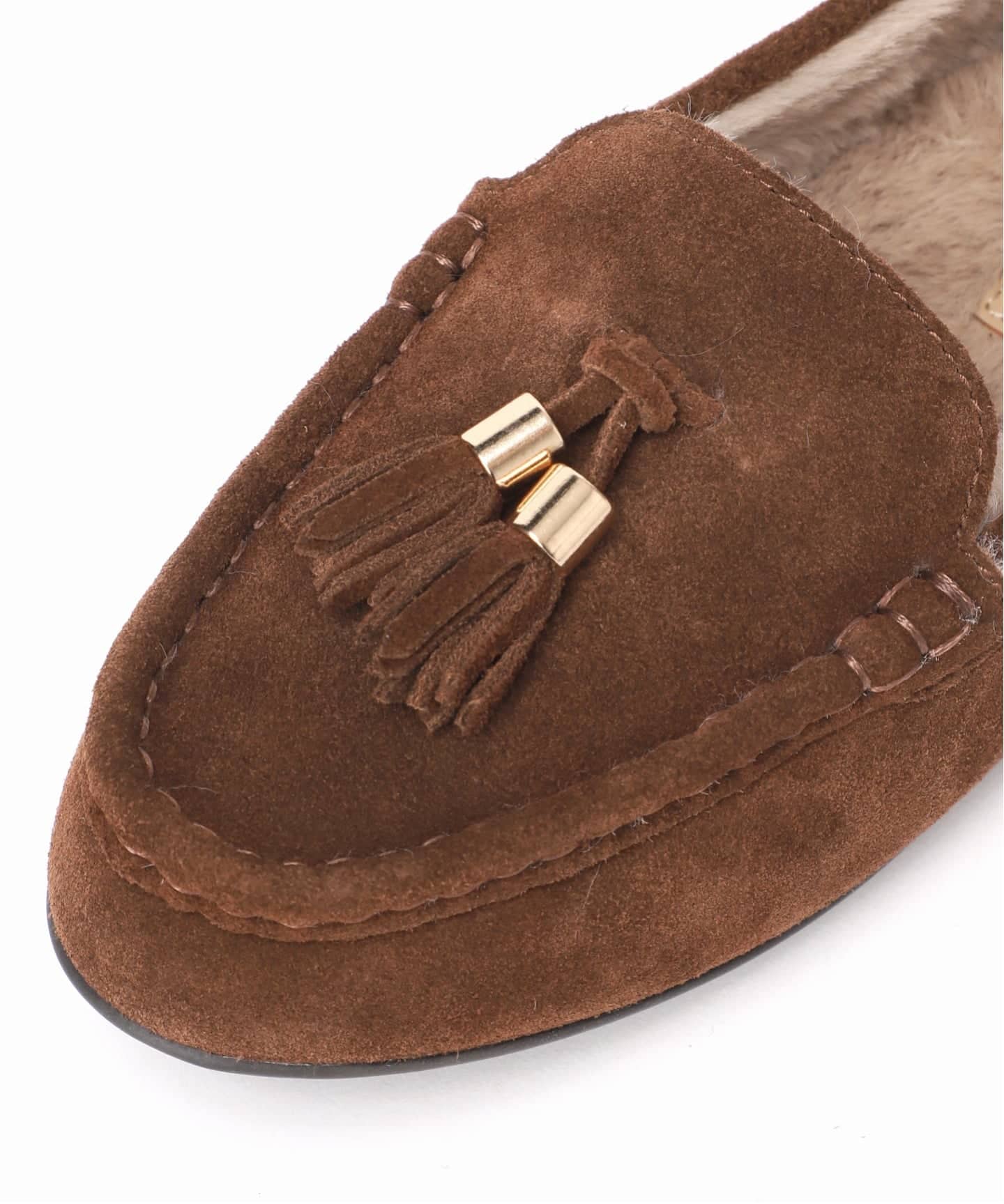 レザーファータッセルモカシン（フラットシューズ）｜LE TALON（ル