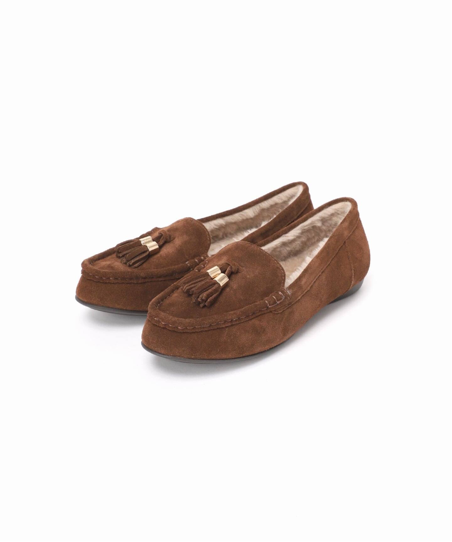 レザーファータッセルモカシン（フラットシューズ）｜LE TALON（ル