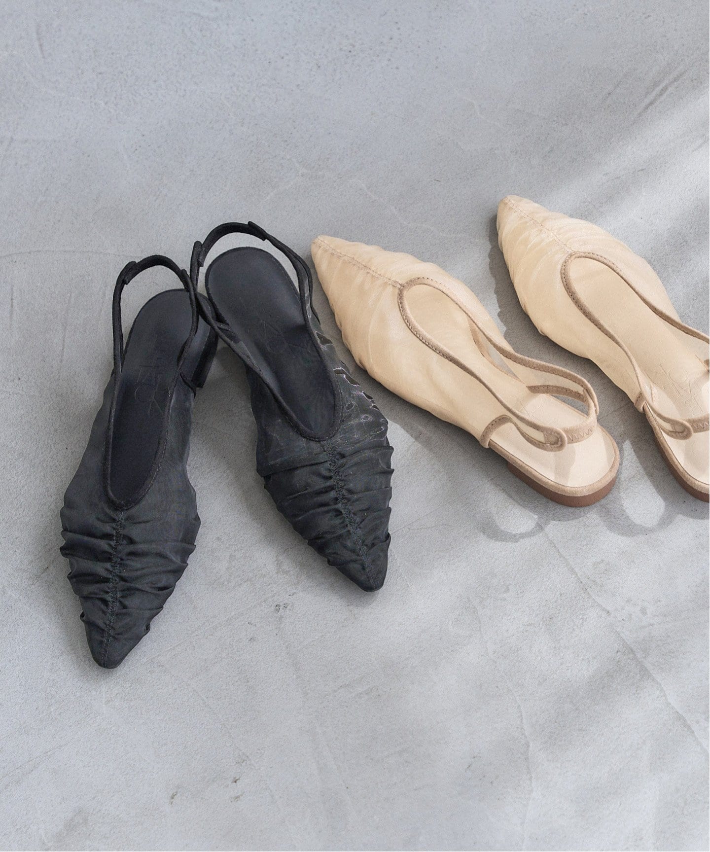 LE TALON｜シアーギャザースリングバック | Rakuten Fashion