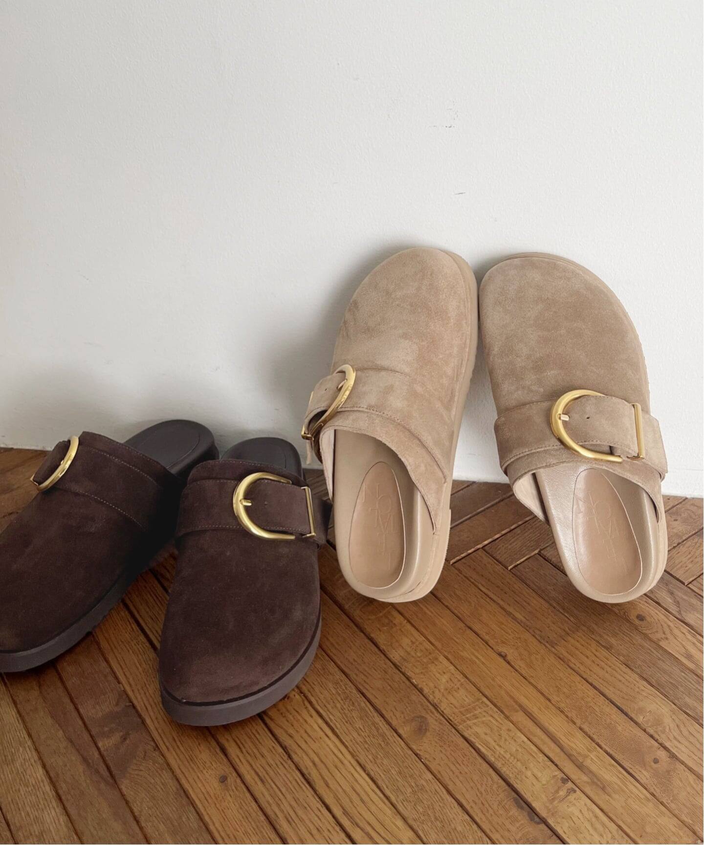 レザーベルトクロッグ（フラットシューズ）｜LE TALON（ル タロン）の