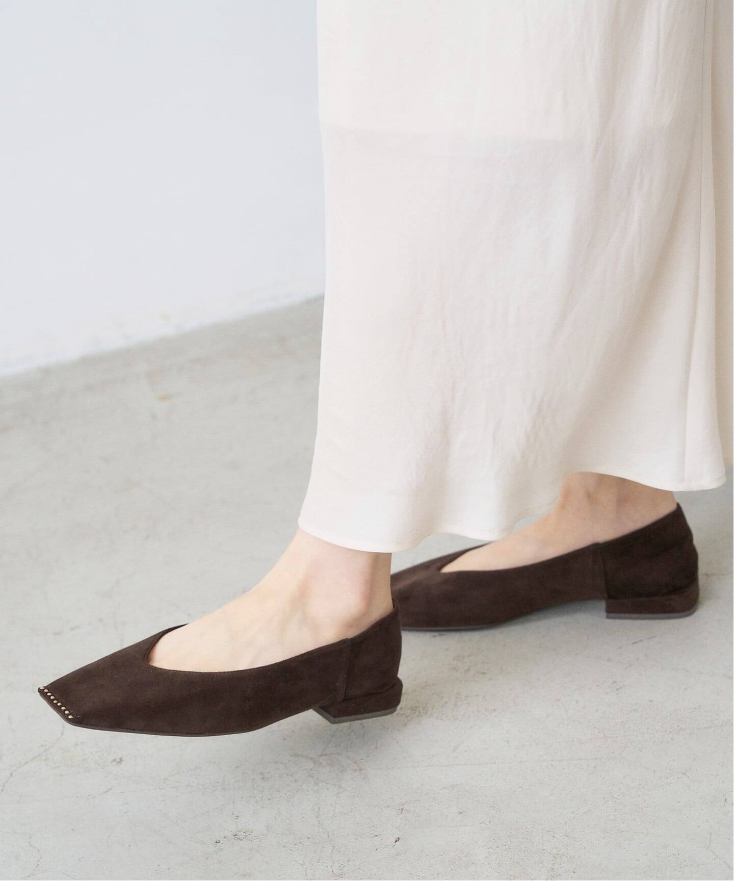【新品未使用】ルタロン (24) パンプス フラット アーモンドトゥ バブーシュ 新品未使用】ルタロン (24) パンプス フラット アーモンドトゥ