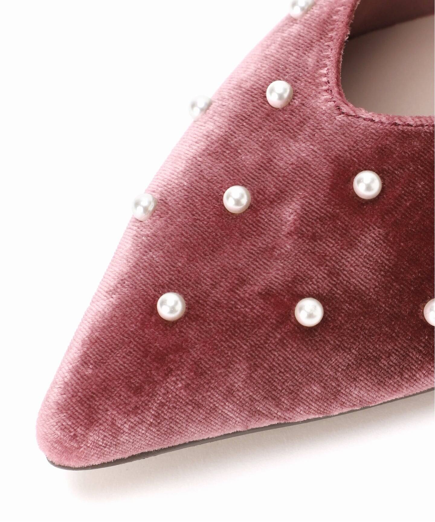 ポインテッドパールスタッズフラット（フラットシューズ）｜LE TALON