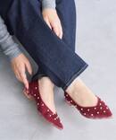 ポインテッドパールスタッズフラット