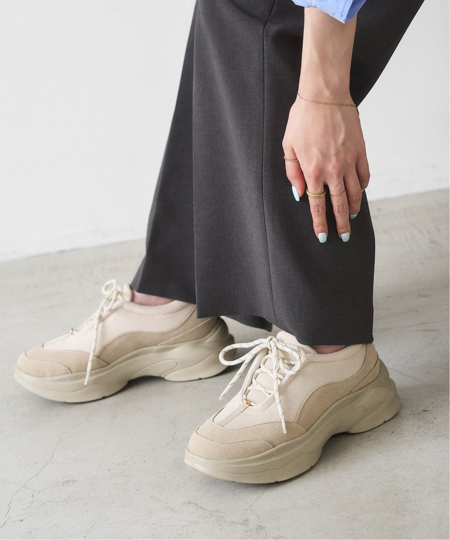 新品★ COHINA×LE TALON2WAYレースアップスニーカー Mサイズ COHINA×LE TALON2WAYレースアップスニーカー（スニーカー）｜LE