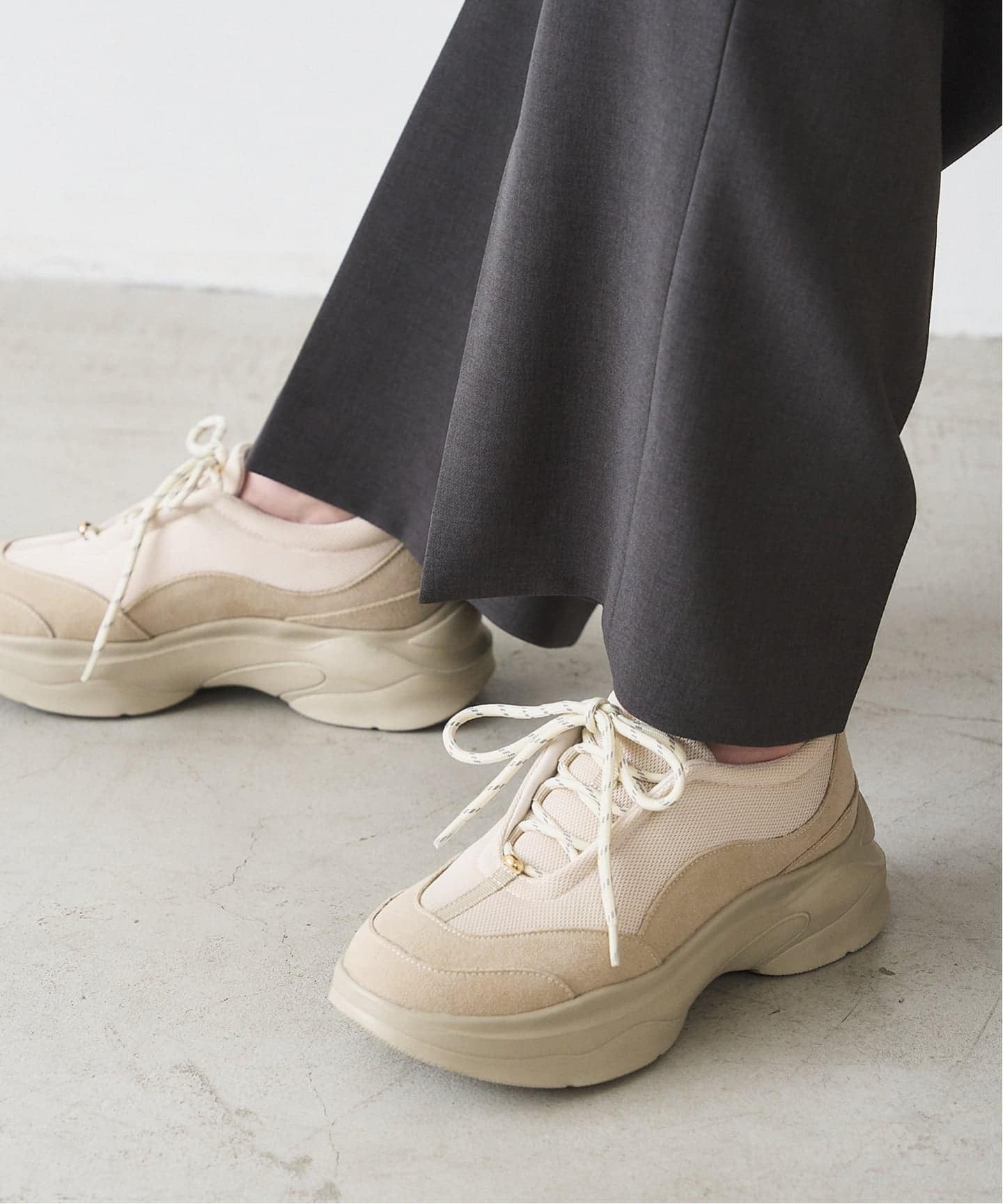 コヒナ LE TALON コラボ プラットフォームレースアップシューズ 22cm LE TALONコラボ】プラットフォームレースアップシューズ | 小柄