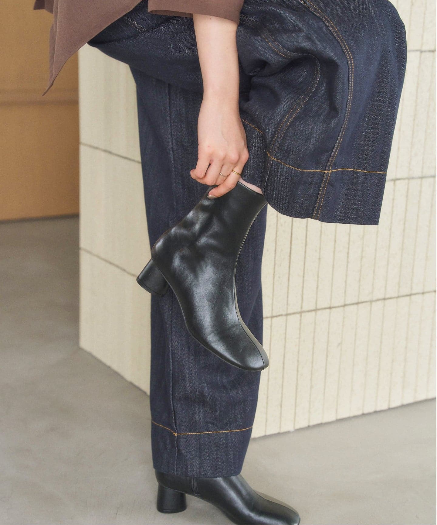 ※おまとめ品※ MADE 94 ショートブーツ ブラック ルタロンローファー 追加》4.5cmオブリークショートブーツ（ブーティ・ショートブーツ