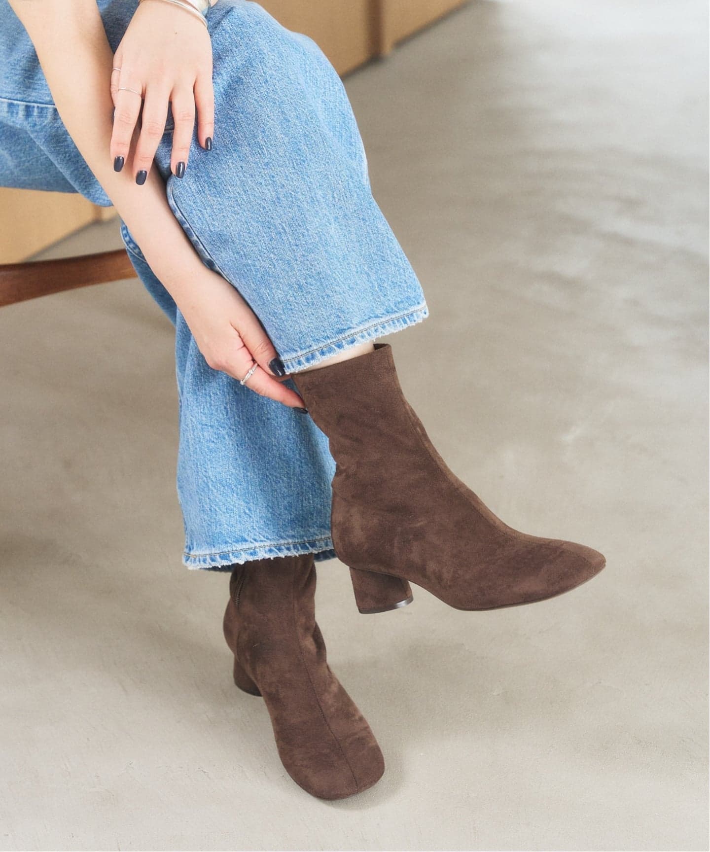 ルタロン　4.5cmオブリークショートブーツ 追加》4.5cmオブリークショートブーツ（ブーティ・ショートブーツ