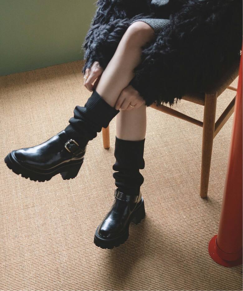 KARIN TAKUBO×LE TALON リブニットベルトブーツ（ロングブーツ）｜LE 