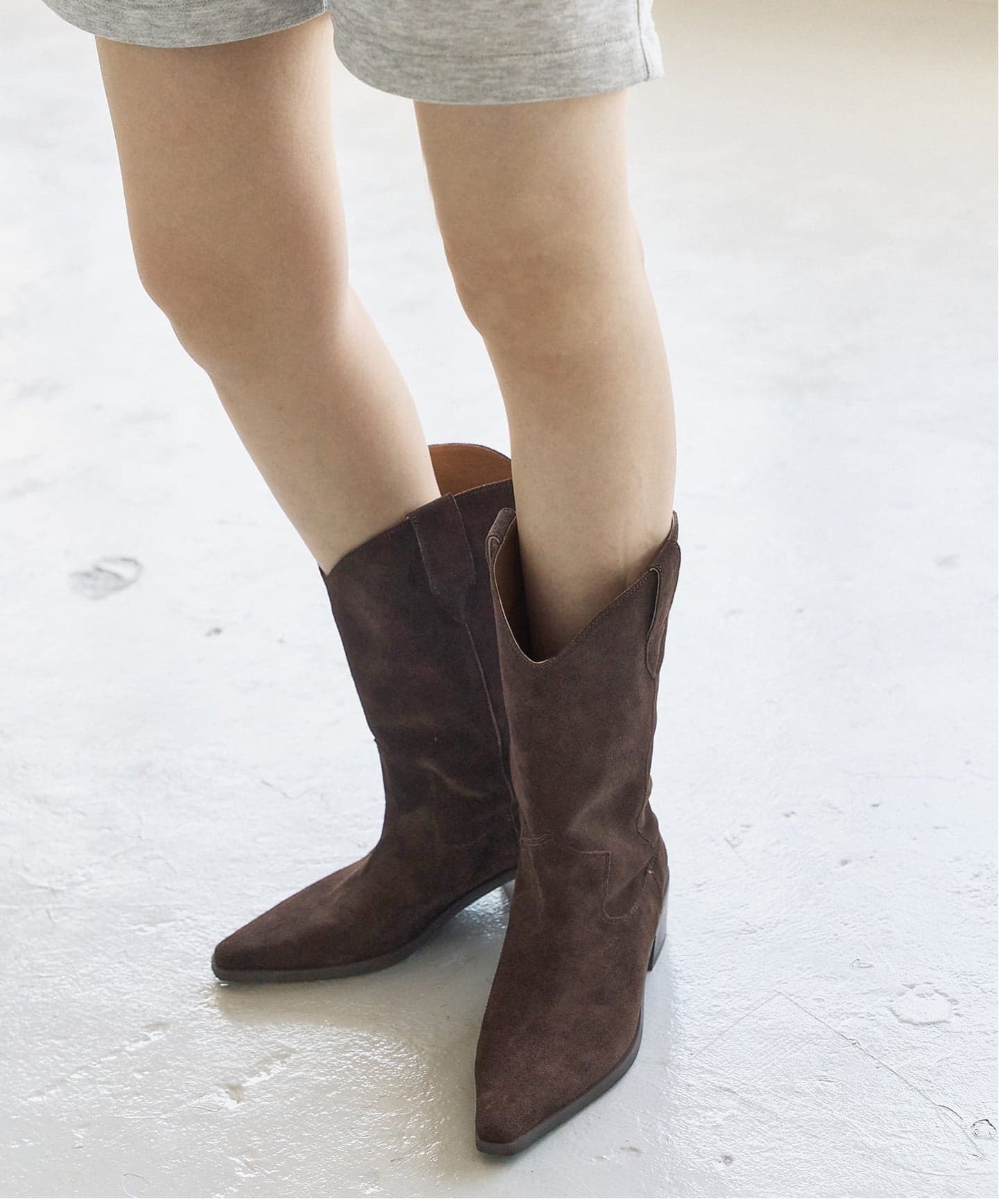 追加2》3.5cmレザーウエスタンブーツ（ロングブーツ）｜LE TALON（ル