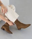 《追加予約》3cmフレンチスクエアフィットショートブーツ