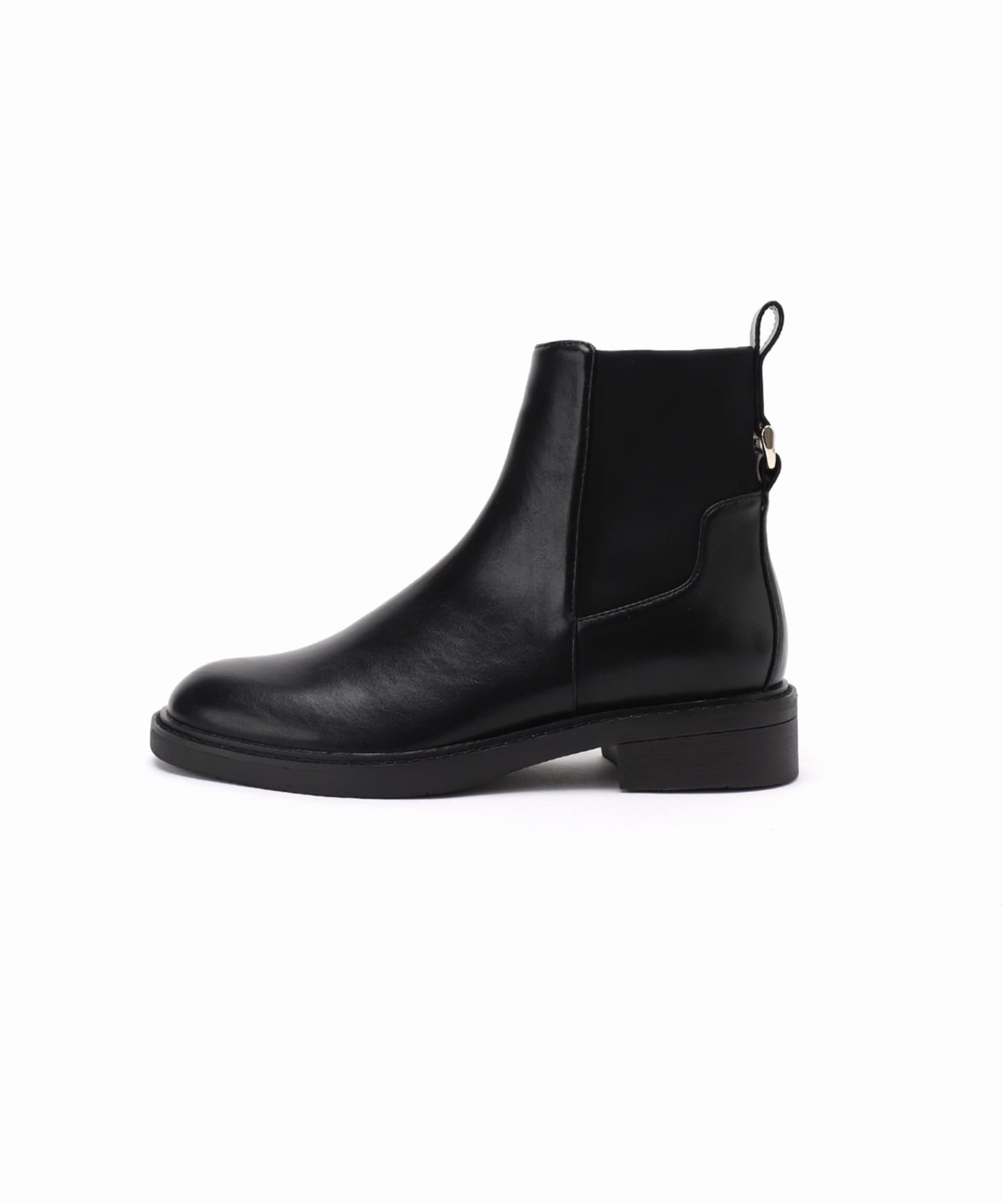 極美品✨LE TALON ストレッチ サイドジップ ショートブーツ 黒 L モールドストレッチショートブーツ（ブーティ・ショートブーツ）｜LE