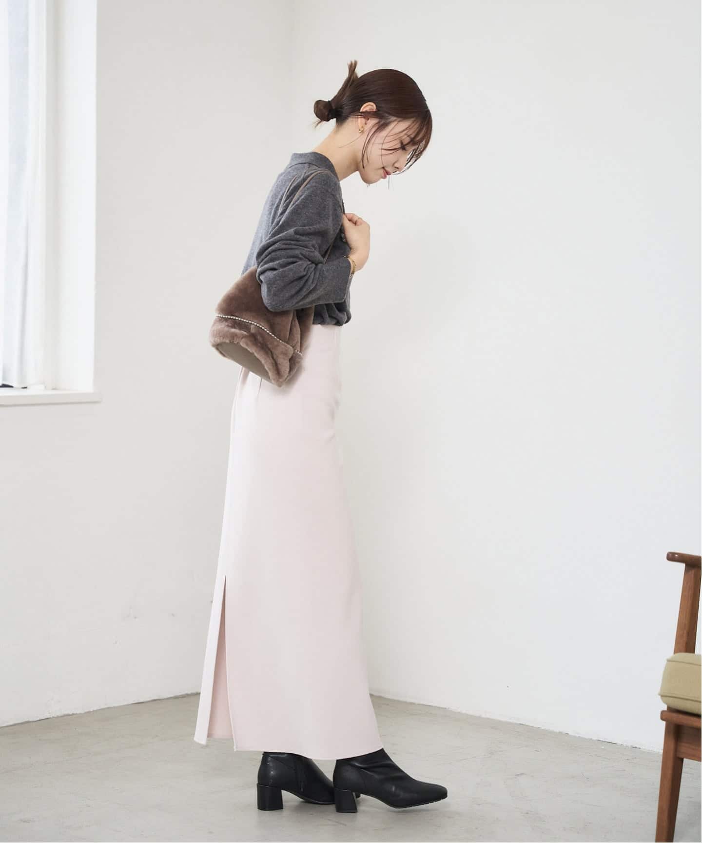 追加》5cmスクエアフィットショートブーツ（ブーティ・ショートブーツ