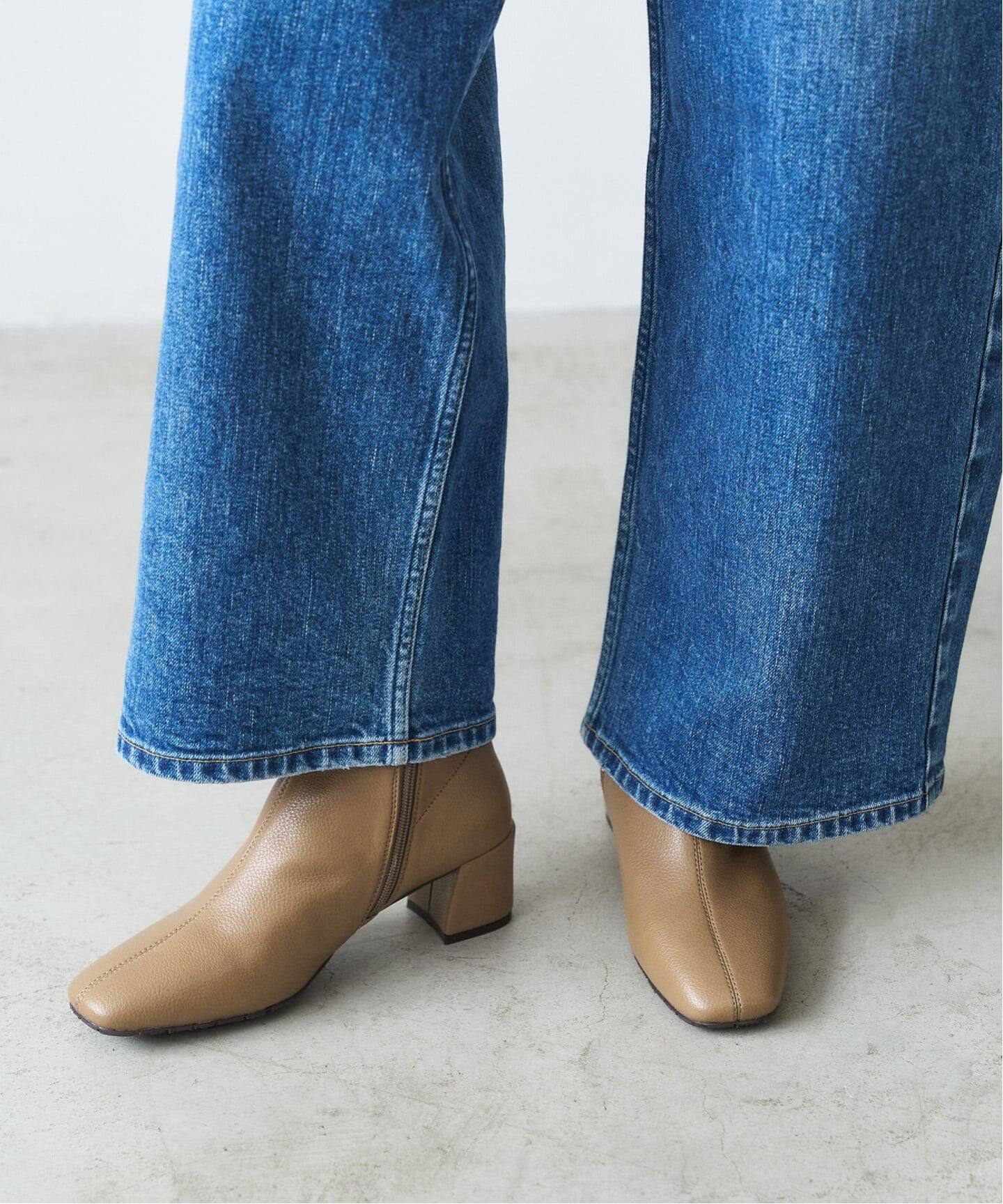 追加》5cmスクエアフィットショートブーツ（ブーティ・ショートブーツ