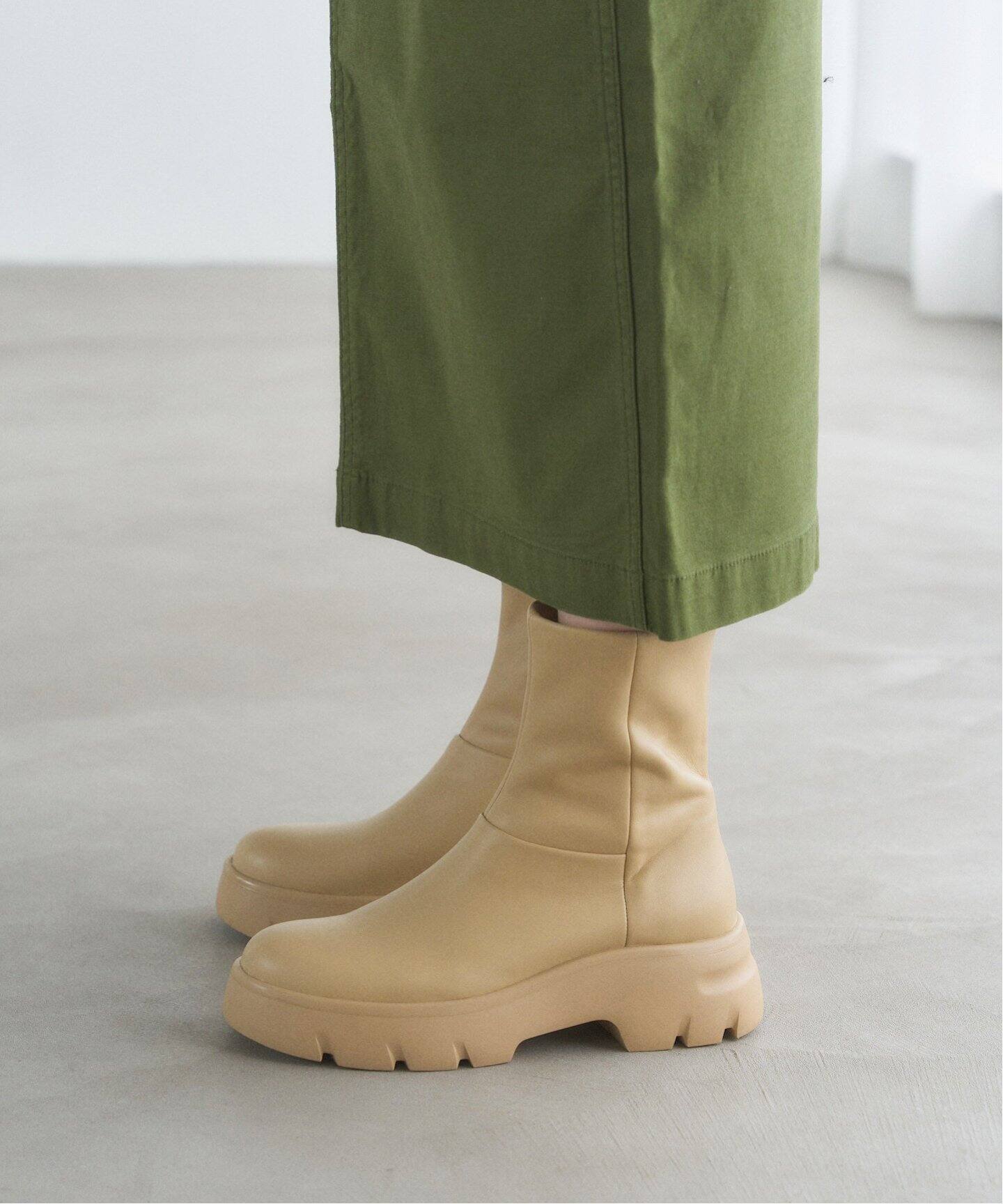 【美品】LE TALON 6cmボリュームソールフィットショートブーツ XL 6cmボリュームソールフィットショートブーツ | ルタロン(LE TALON