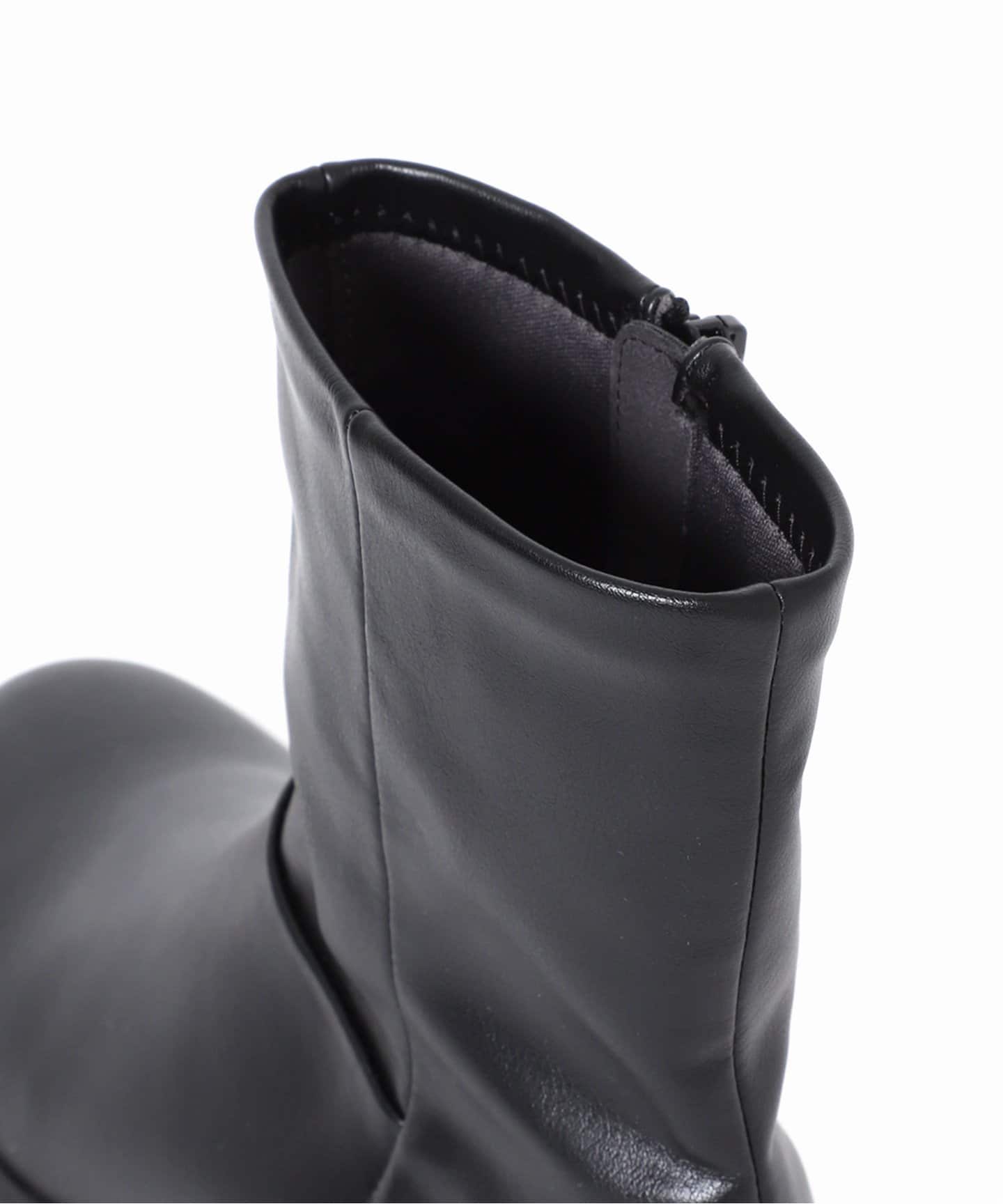 WEB+高輪店限定/追加2》6cmボリュームソールフィットショートブーツ