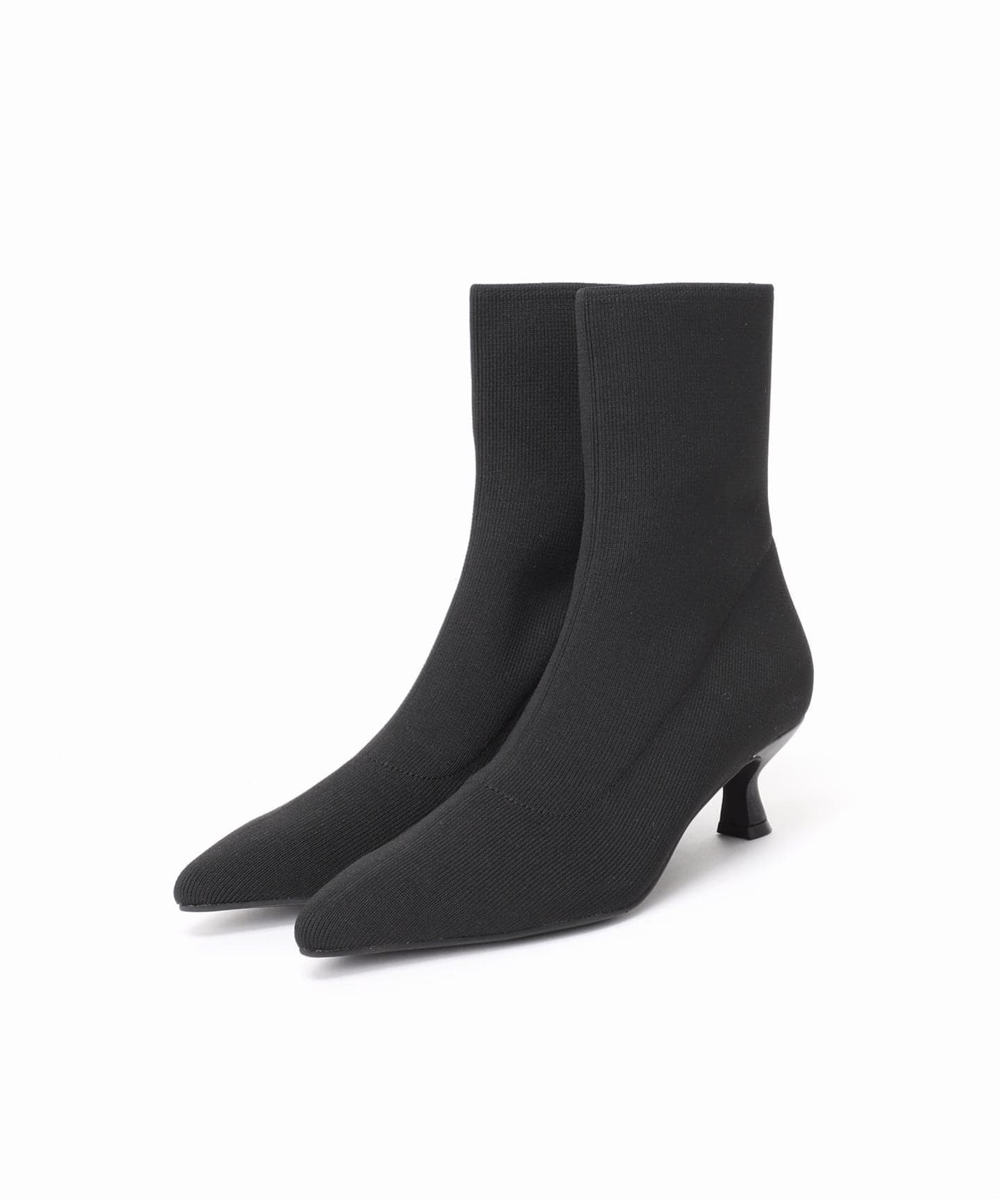 5cmポインテッドニットショートブーツ（ブーティ・ショートブーツ