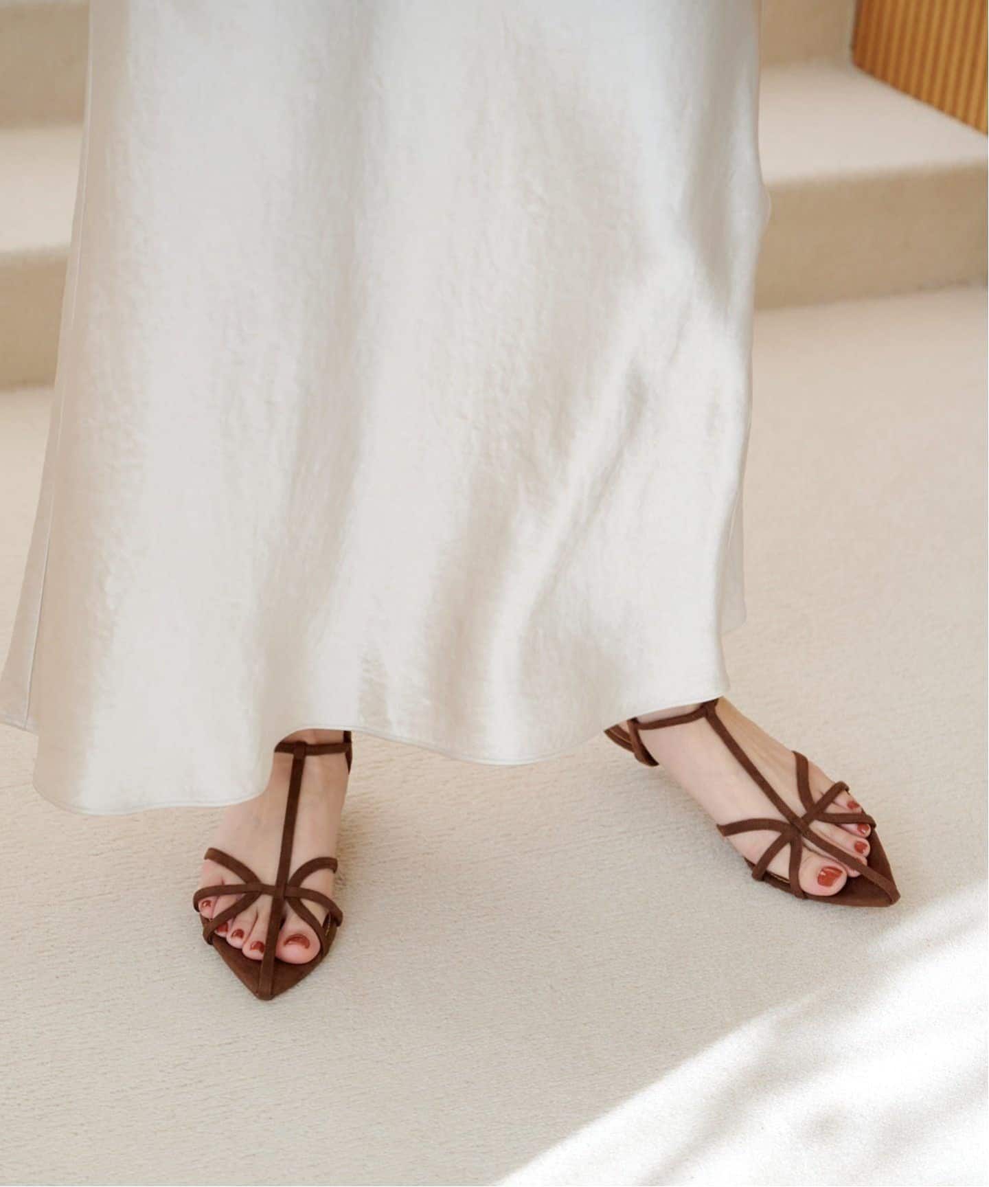 LE TALON 3.5cmナローストラップ サンダル　L ゴールド LE TALON 3.5cmナローストラップ サンダル L ゴールド LE TALON