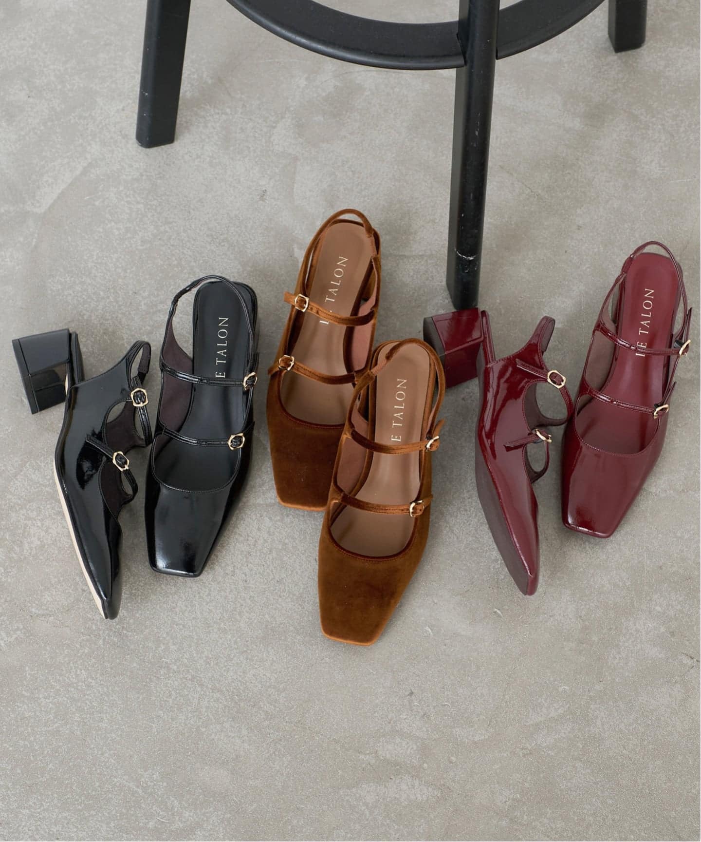 4cm Wストラップスリングバック（パンプス）｜LE TALON（ル タロン）の