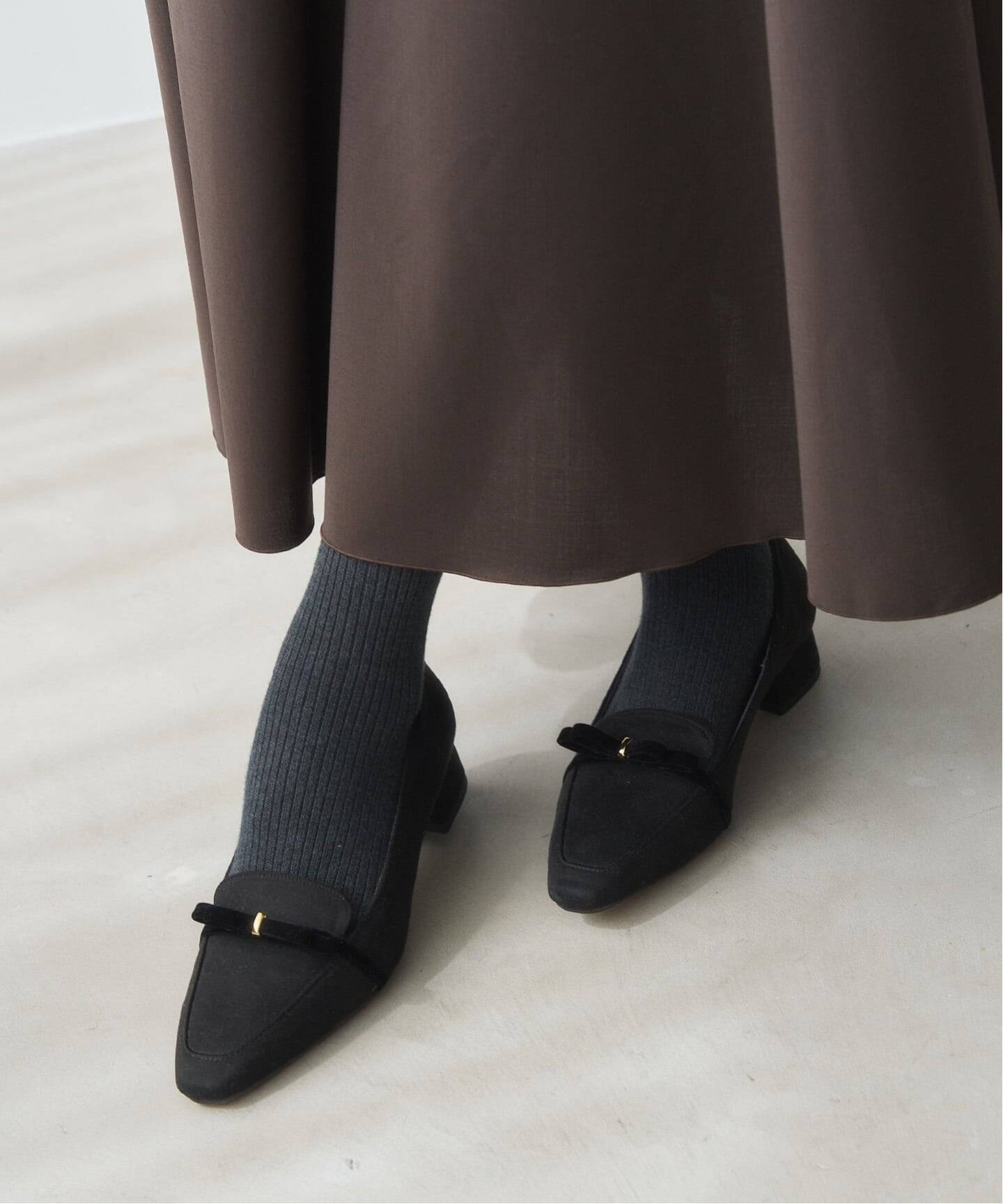 【今季完売】LE TALON ルタロン 3cmフレンチリボン ローファー 黒 3cmフレンチリボンローファー（ローファー）｜LE TALON（ル タロン）の