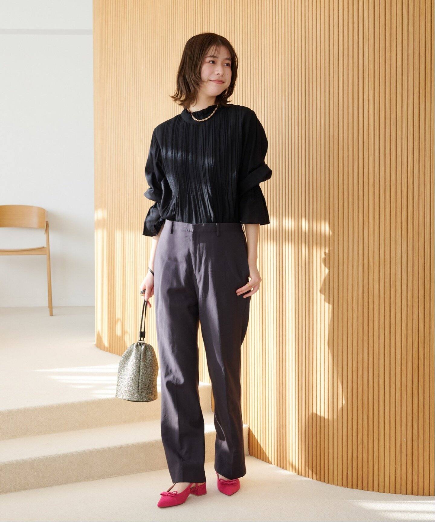 LETALON 3.5cmWリボンスリングバック 3.5cmWリボンスリングバック（パンプス）｜LE TALON（ル タロン