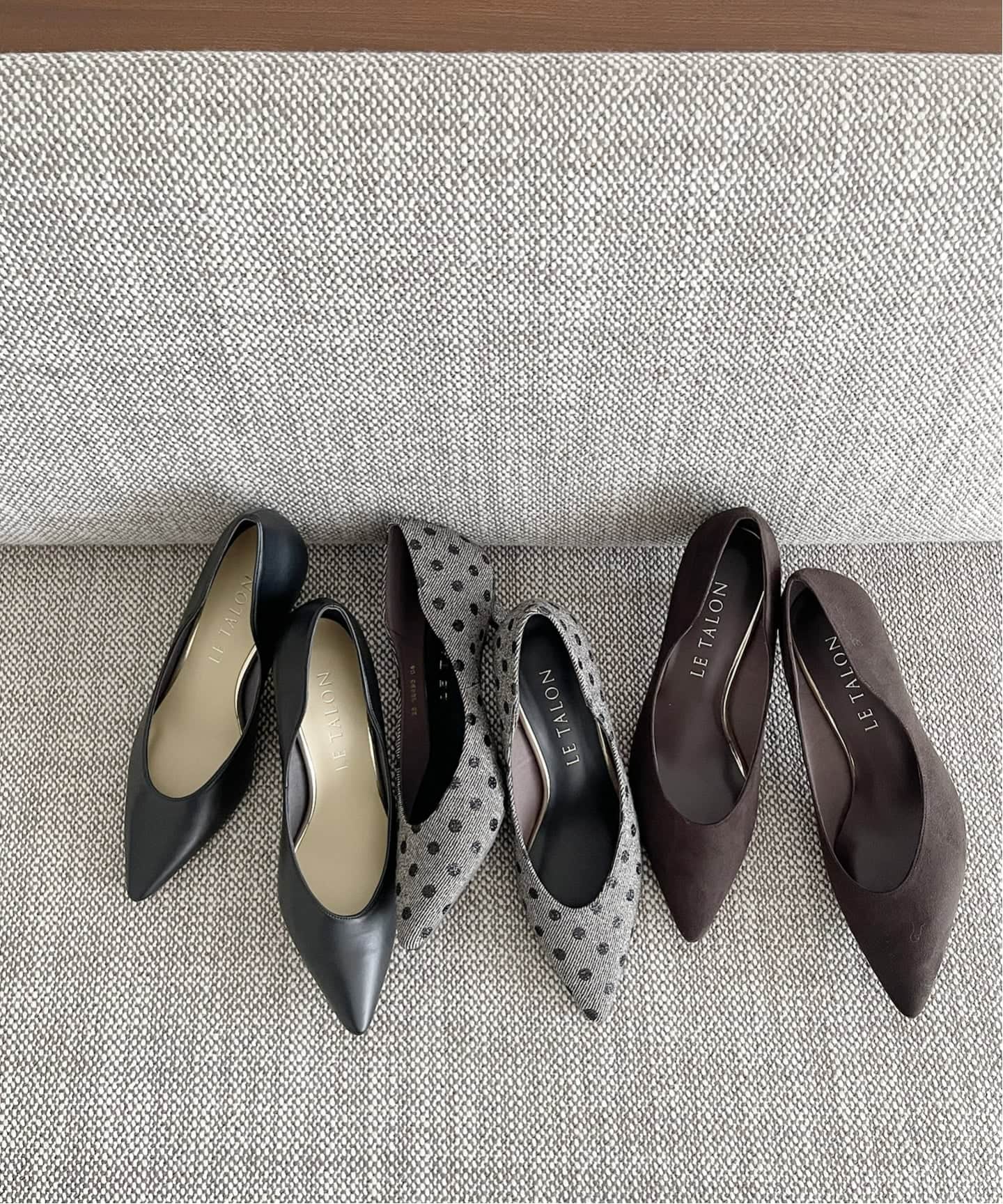 追加》7cmポインテッドニュアンスカットパンプス（パンプス）｜LE