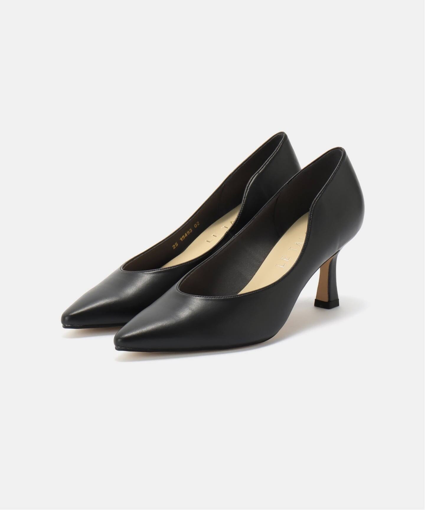 【人気☆Le Talon】紺　リーフカット　レースパンプス　サイズ24 人気☆Le Talon】紺 リーフカット レースパンプス サイズ24 人気