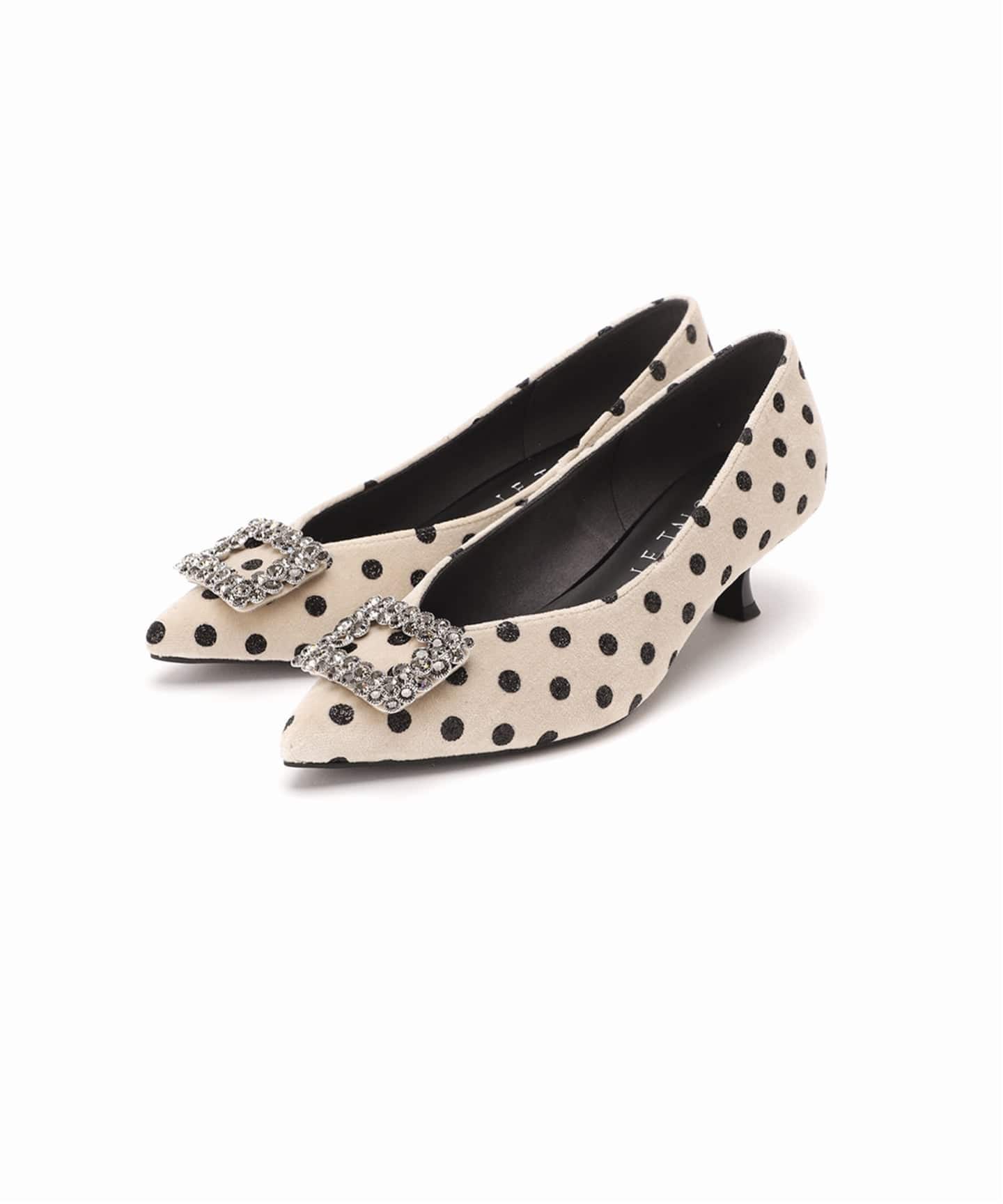 4.5cmフラワービジューバックルパンプス（パンプス）｜LE TALON（ル