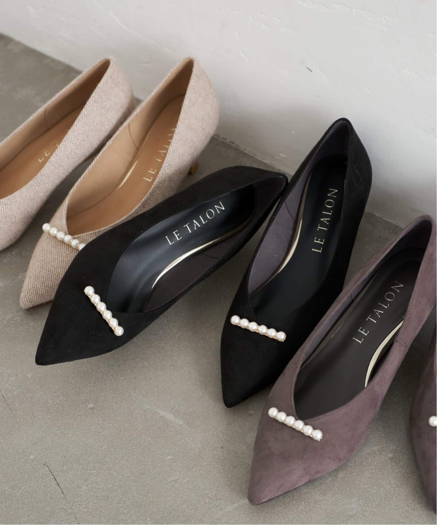 ルタロンパンプス 追加予約》5cmパールラインパンプス（パンプス）｜LE TALON（ル