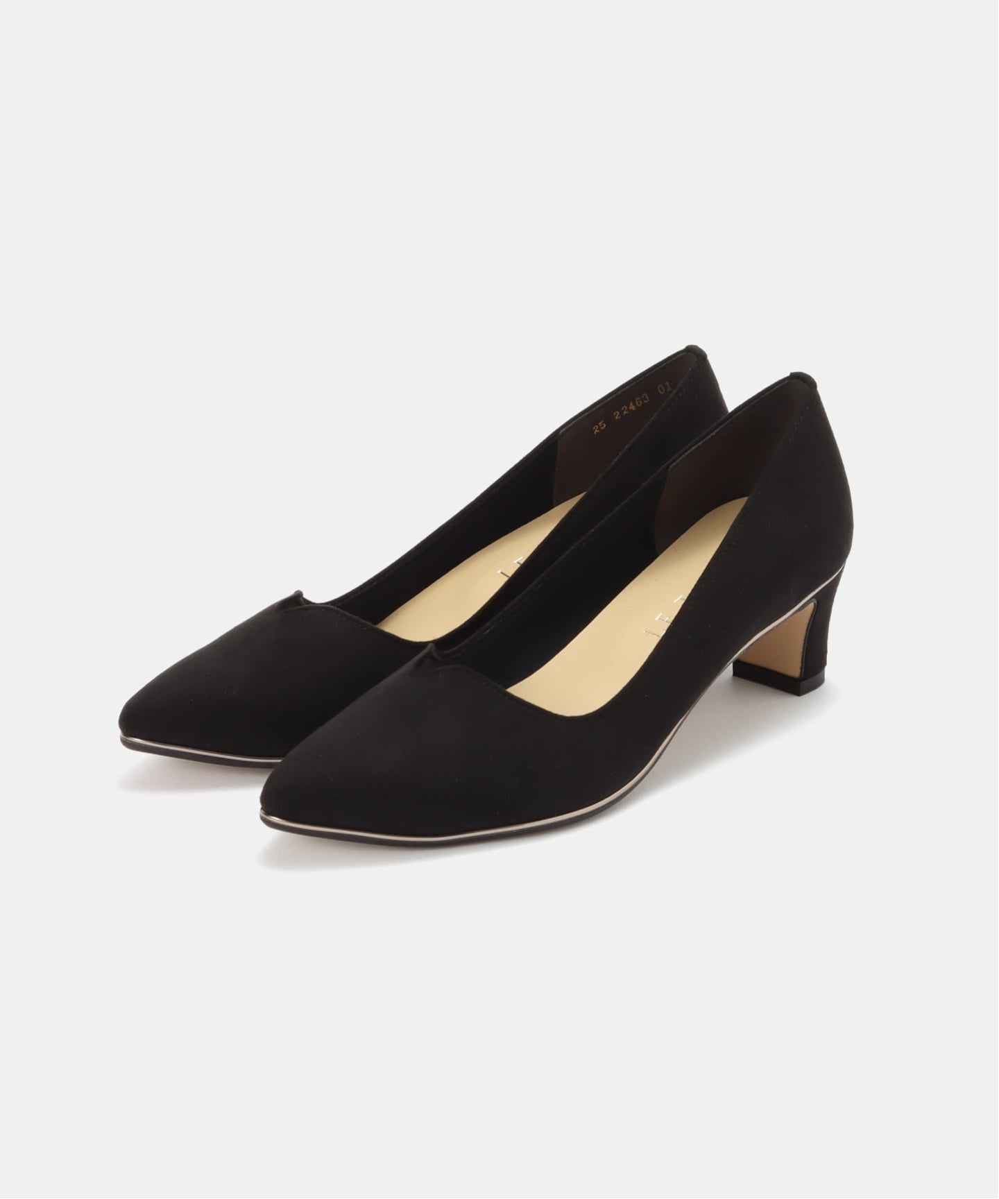 ルタロン　パンプス GRISE 5.5レザーワイドスクエアハイバンプパンプス◇（パンプス