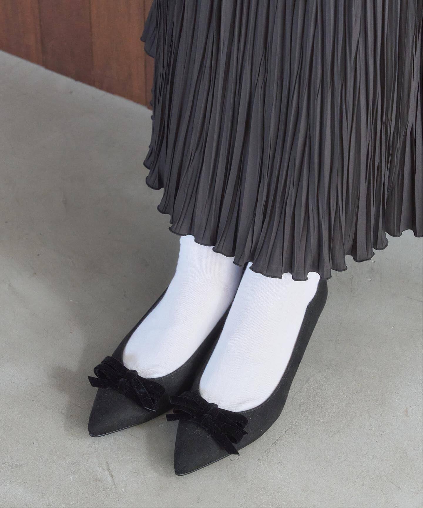 4.5cmポインテッドダブルリボンパンプス（パンプス）｜LE TALON（ル