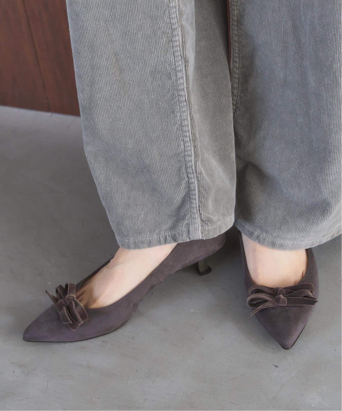 4.5cmポインテッドダブルリボンパンプス（パンプス）｜LE TALON（ル