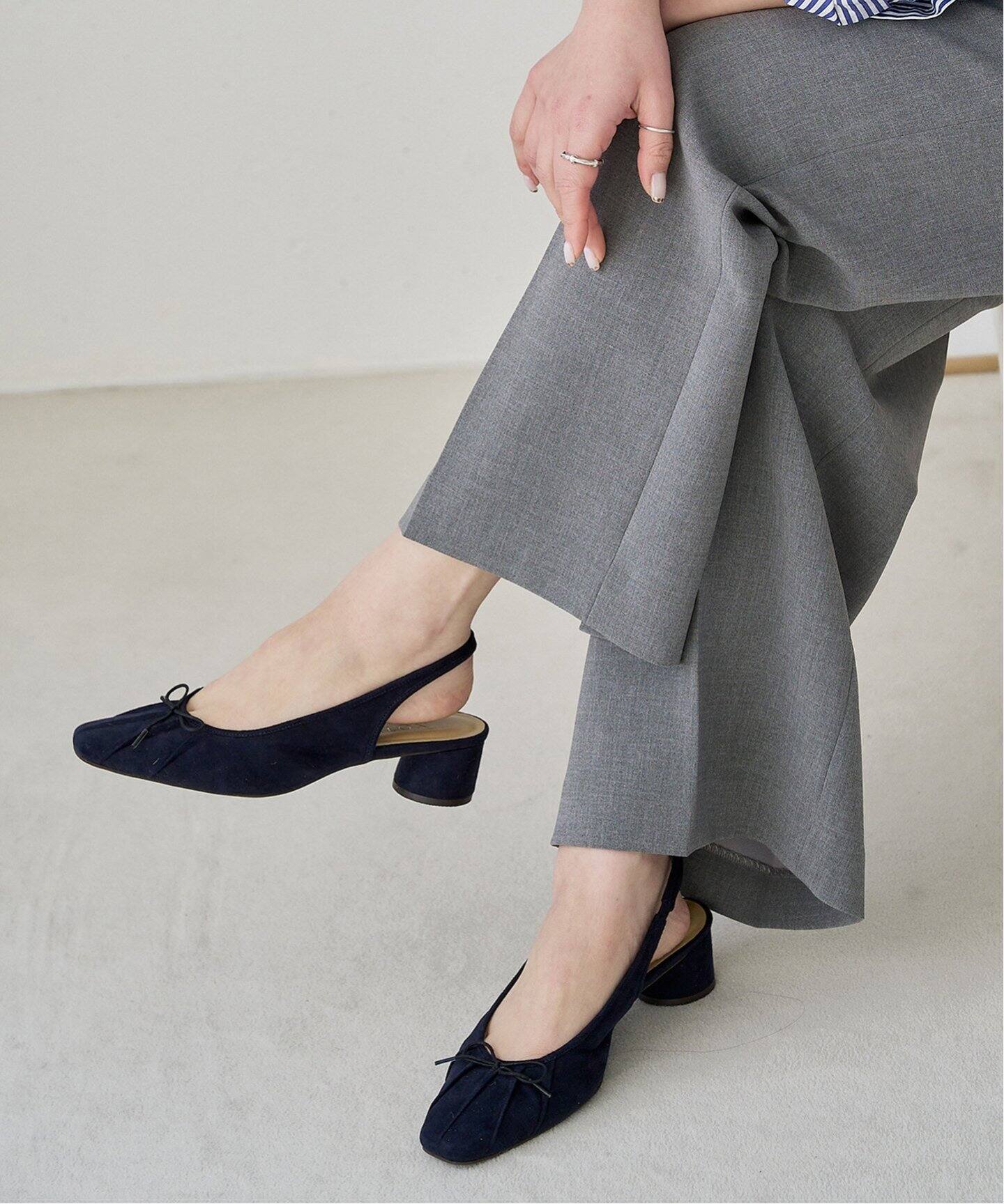 4cmギャザーバレエスリングバック（パンプス）｜LE TALON（ル タロン