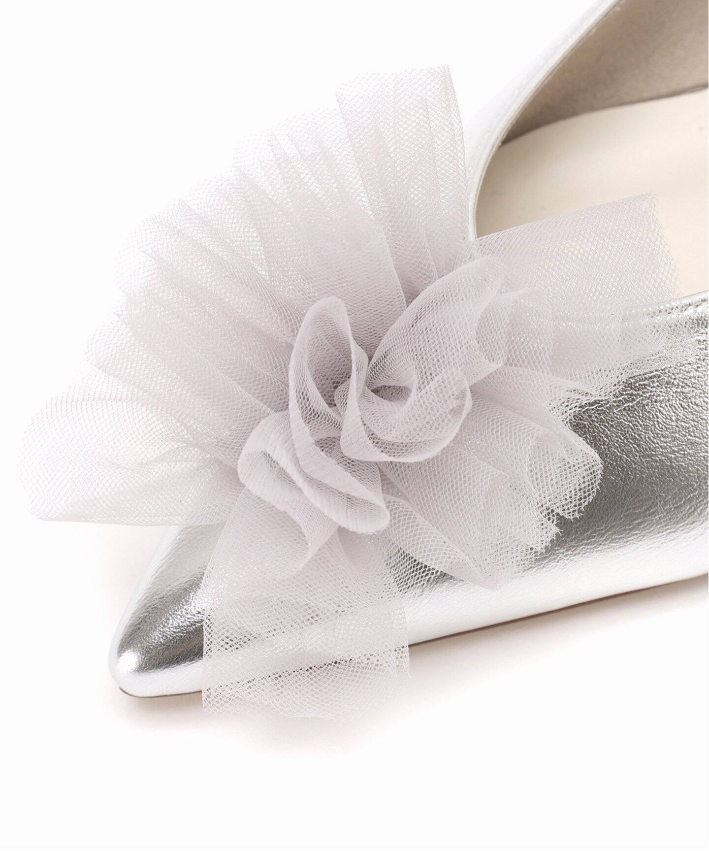 GRISEポインテッドチュールフラット　ルタロン ポインテッドチュールフリルフラット（フラットシューズ）｜LE