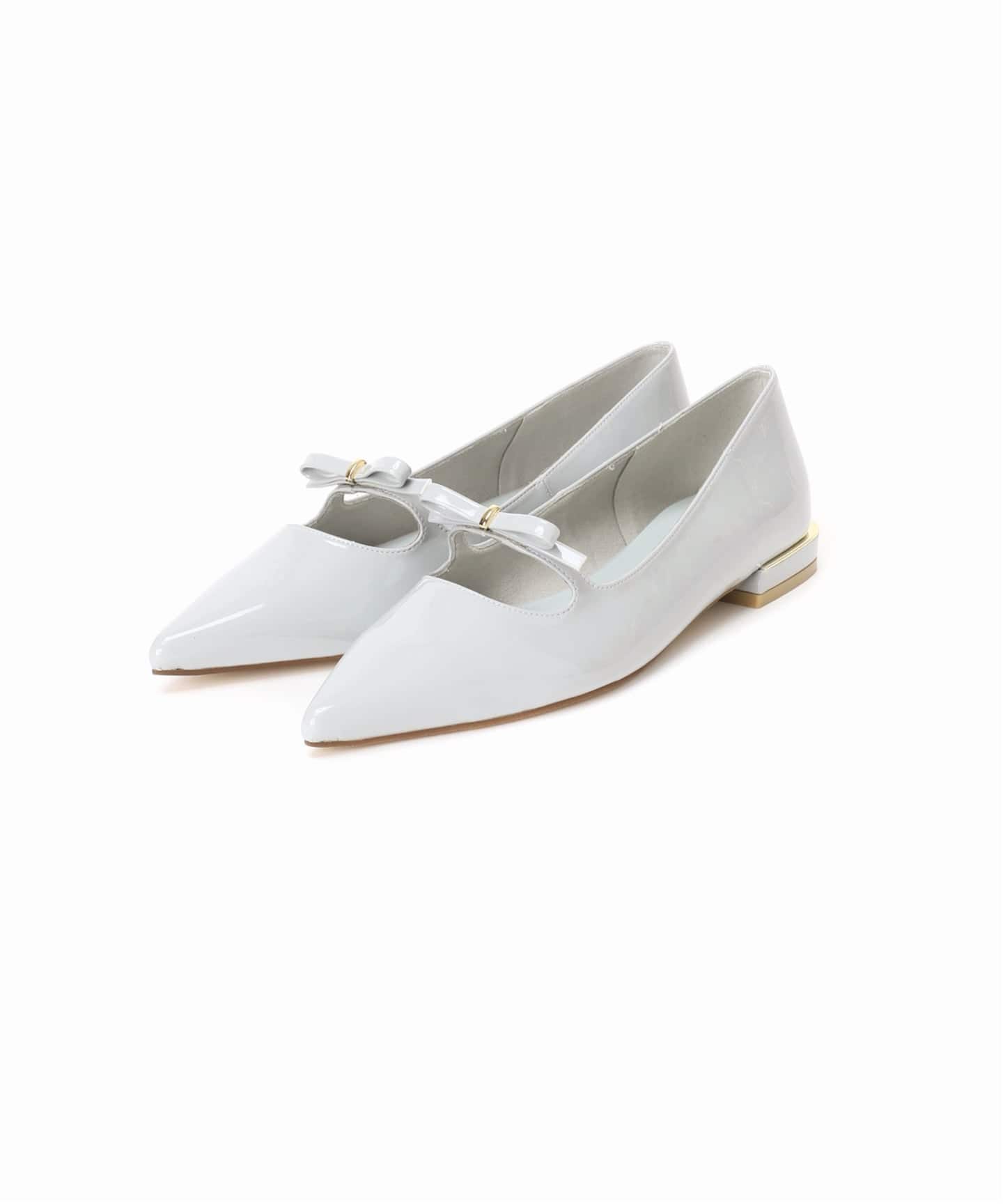 【LE TALON】ポインテッドストラップリボンフラット 24.5 ポインテッドストラップリボンフラット（フラットシューズ）｜LE