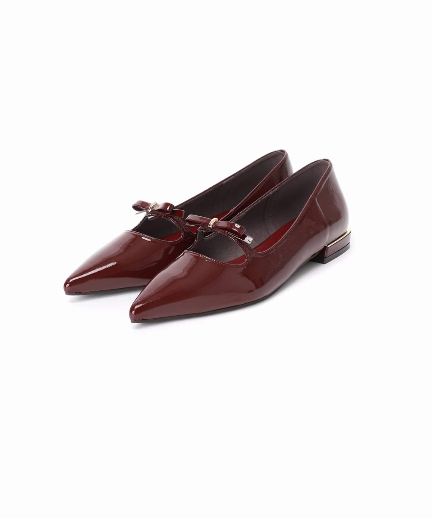 【LE TALON】ポインテッドストラップリボンフラット 24.5 ポインテッドストラップリボンフラット（フラットシューズ）｜LE