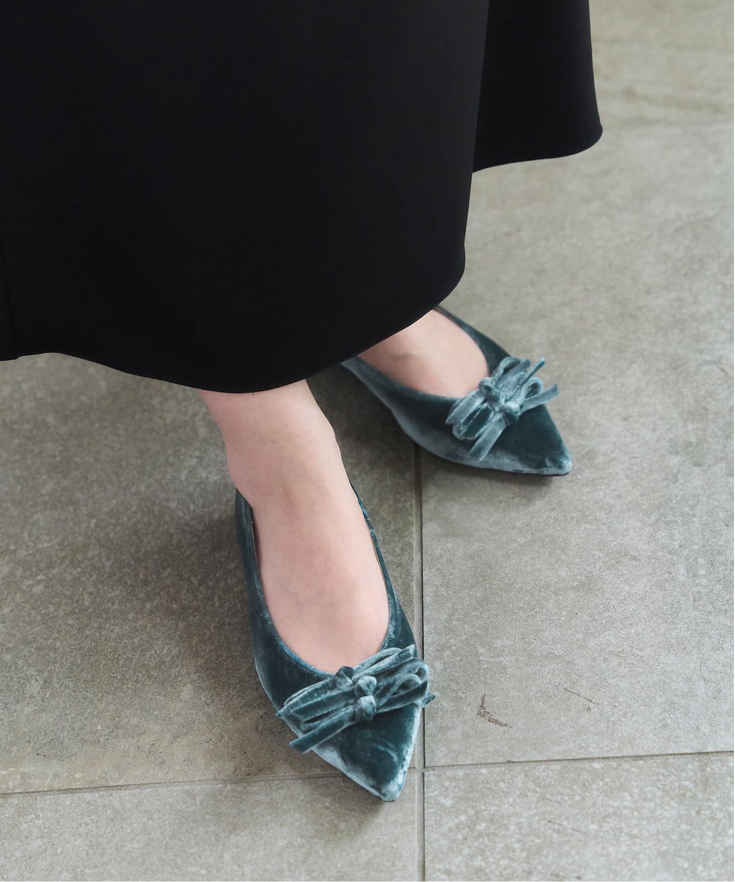 ポインテッドメニーリボンフラット（フラットシューズ）｜LE TALON（ル