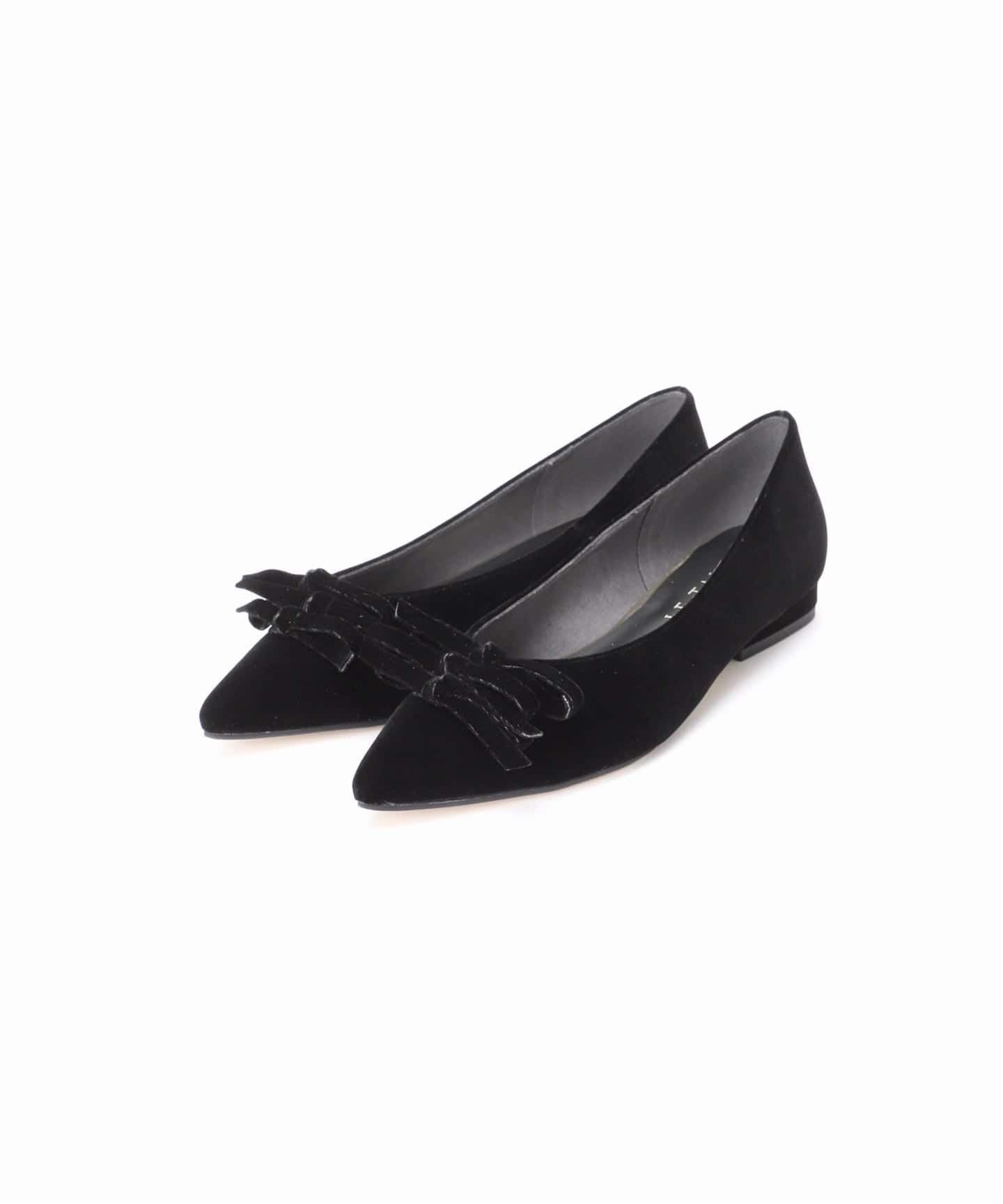 【美品】Le Talon フラットパンプス　フラットシューズ　リボン ル タロン LE TALON 《予約》ポインテッドストラップリボン