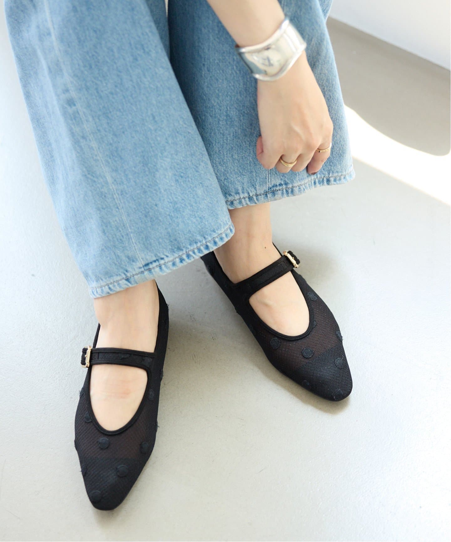 Le Talon ドット フラットシューズ 美品！LE TALON ドット柄 フラットシューズ 23.5cm - メルカリ