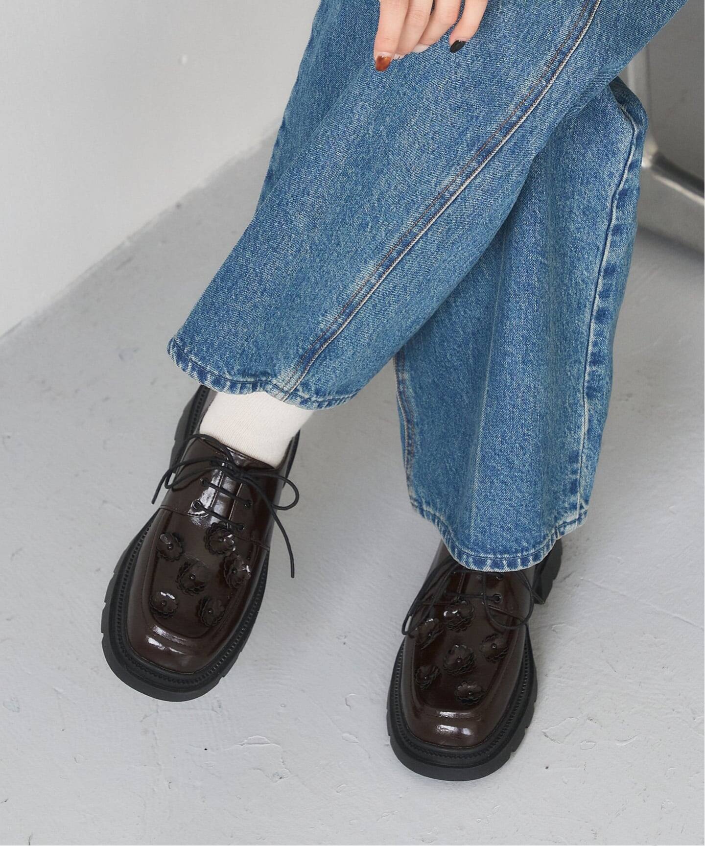 アツゾコフラワーレースアップ（ローファー）｜LE TALON（ル タロン