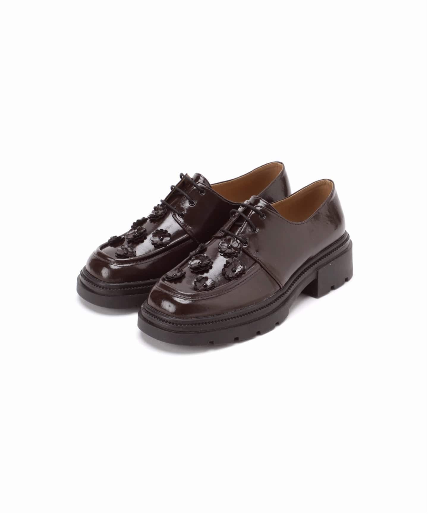 Youn-a×LE TALONアツゾコフラワーレースアップ（ローファー）｜LE