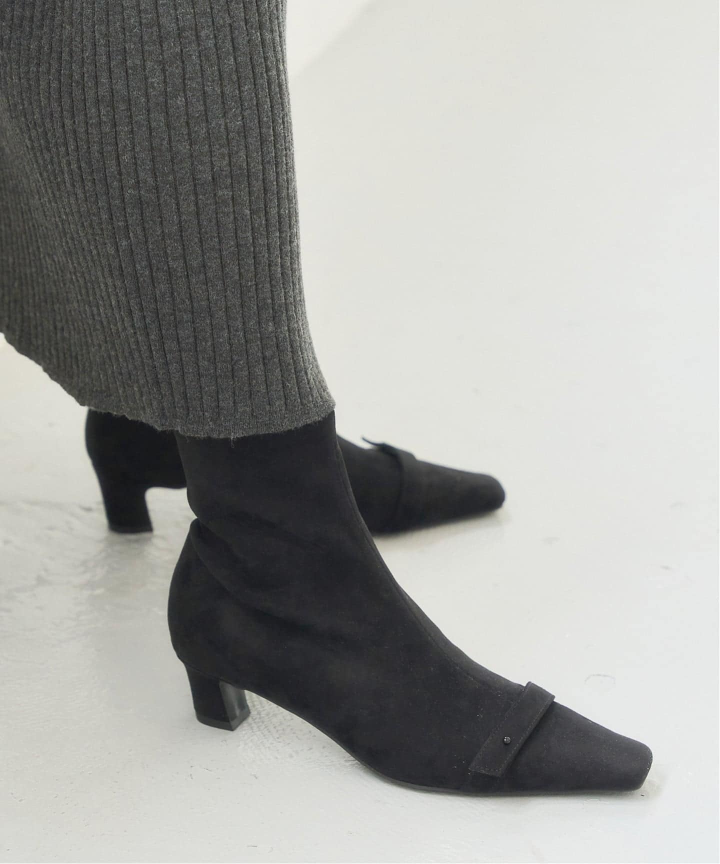 4.5cm2WAYリボンショートブーツ（ブーティ・ショートブーツ）｜LE