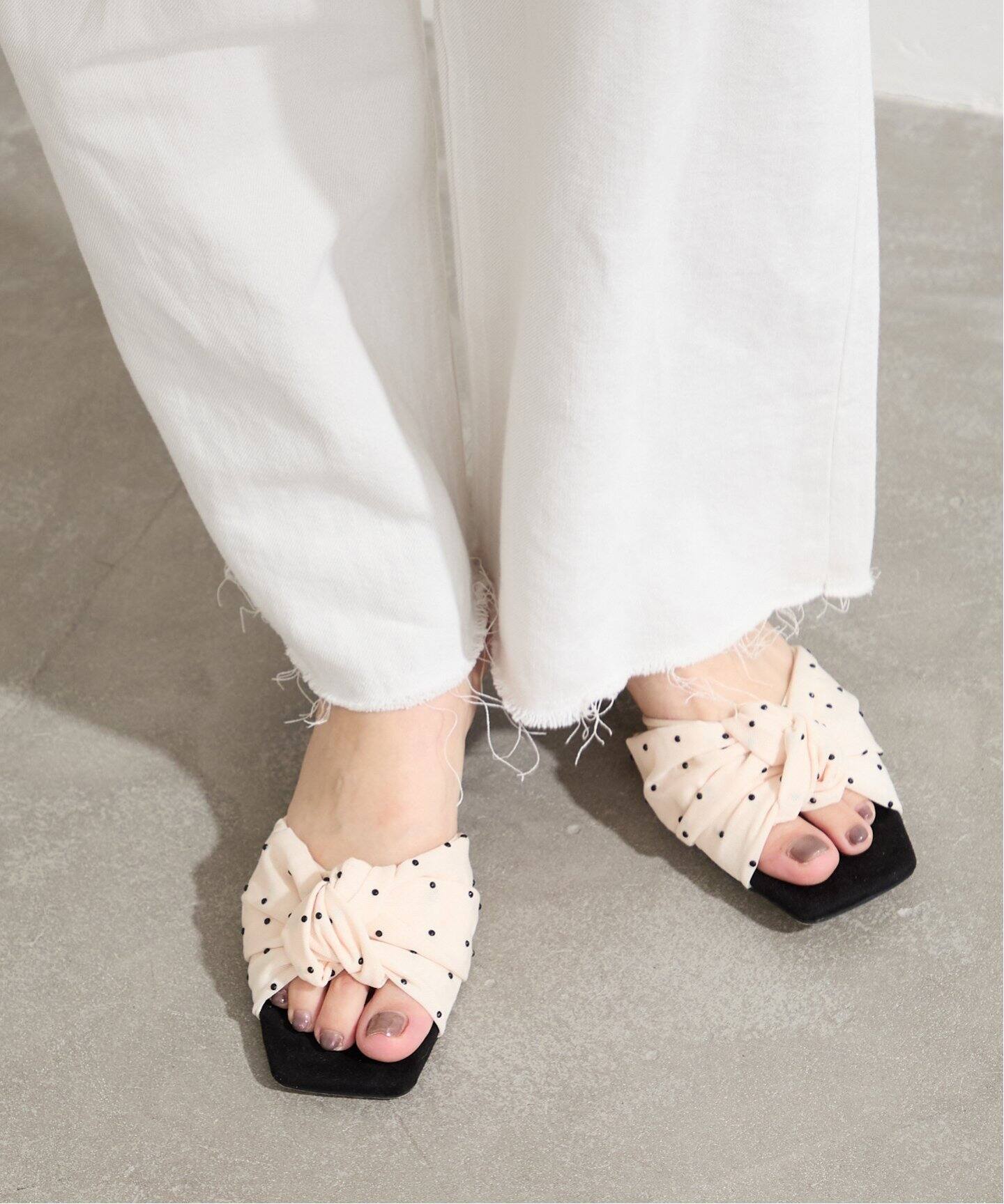 GRISE4.5cmシアードットミュールサンダル（サンダル）｜LE TALON