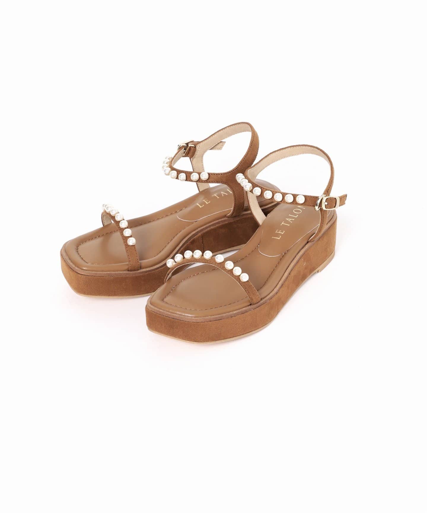 極美品 Le Talon ルタロン 4cmパールプラットサンダル 追加》4cmパールプラットサンダル（サンダル）｜LE TALON（ル