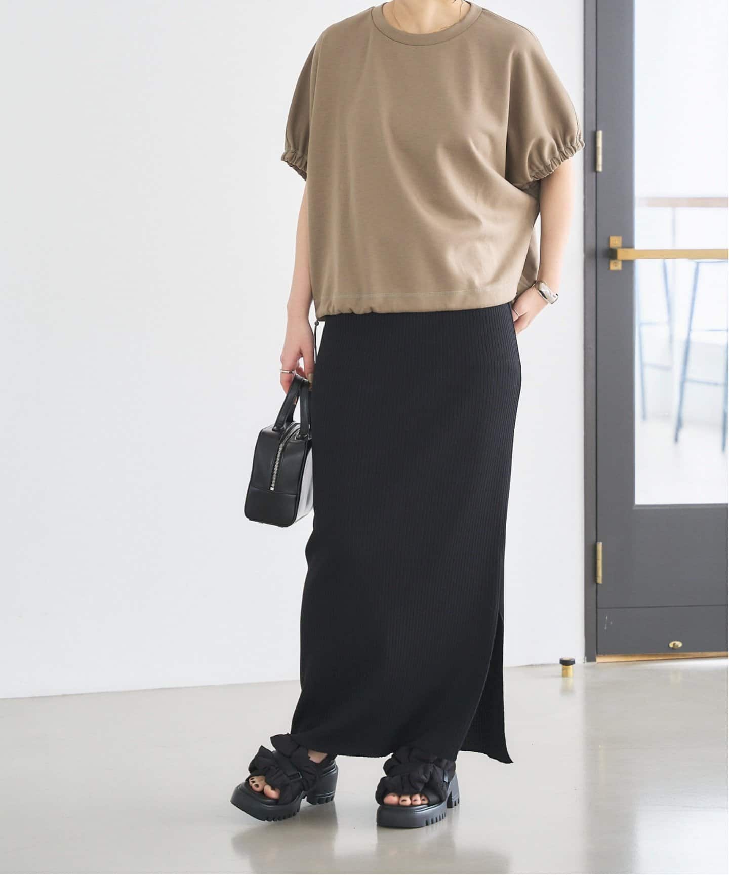 KARIN TAKUBO×LE TALONフリルクロススリングバックサンダル