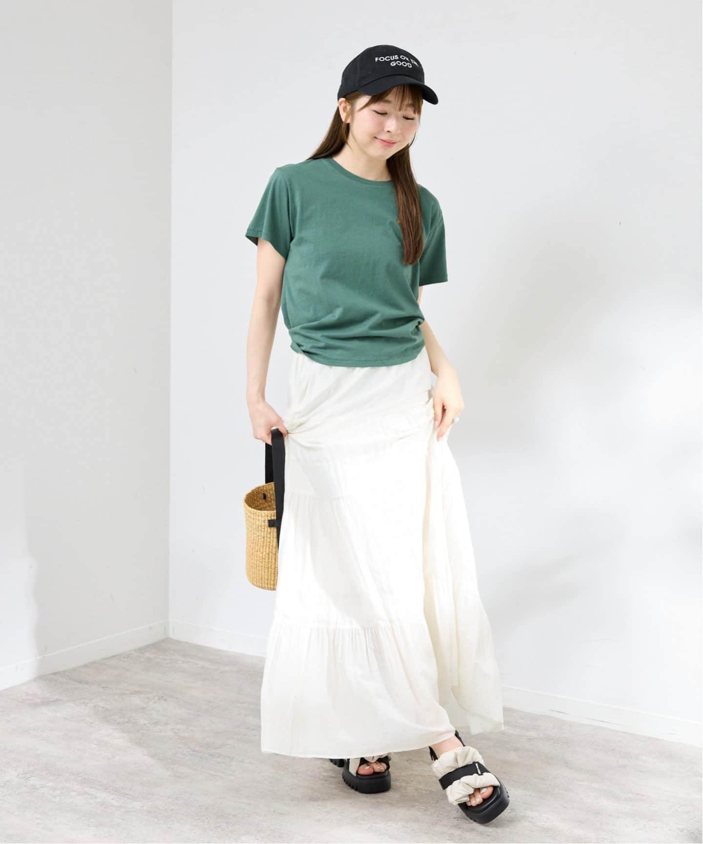 KARIN TAKUBO×LE TALONフリルクロススリングバックサンダル